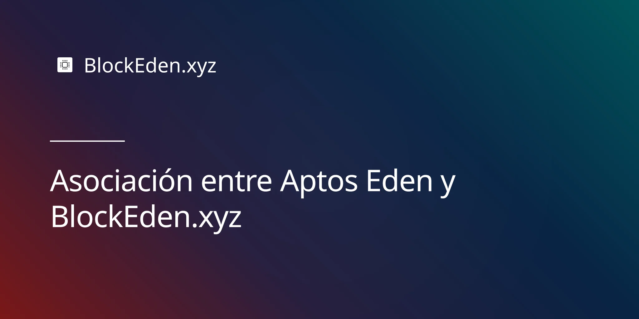 Asociación entre Aptos Eden y BlockEden.xyz