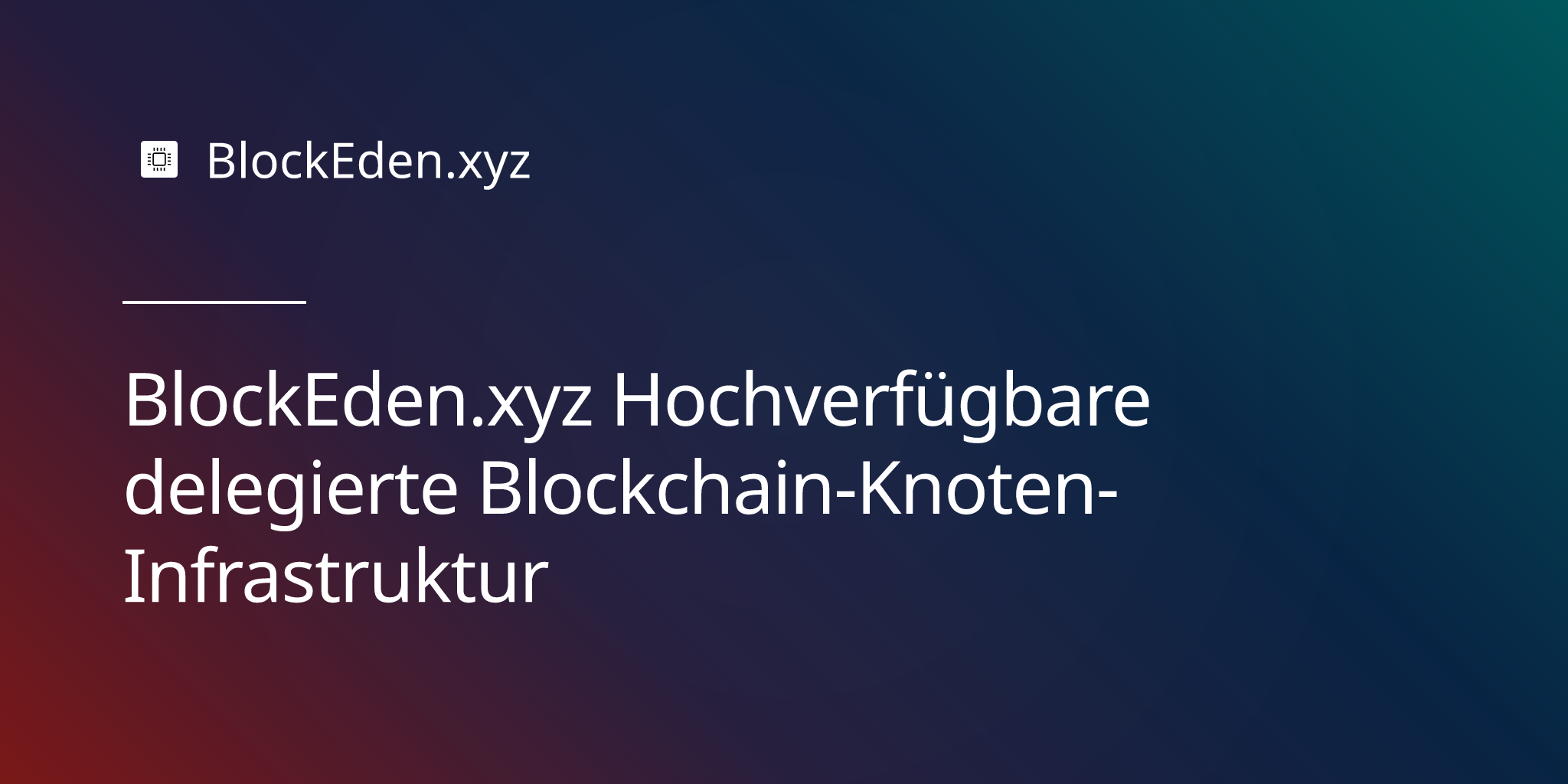 BlockEden.xyz Hochverfügbare delegierte Blockchain-Knoten-Infrastruktur