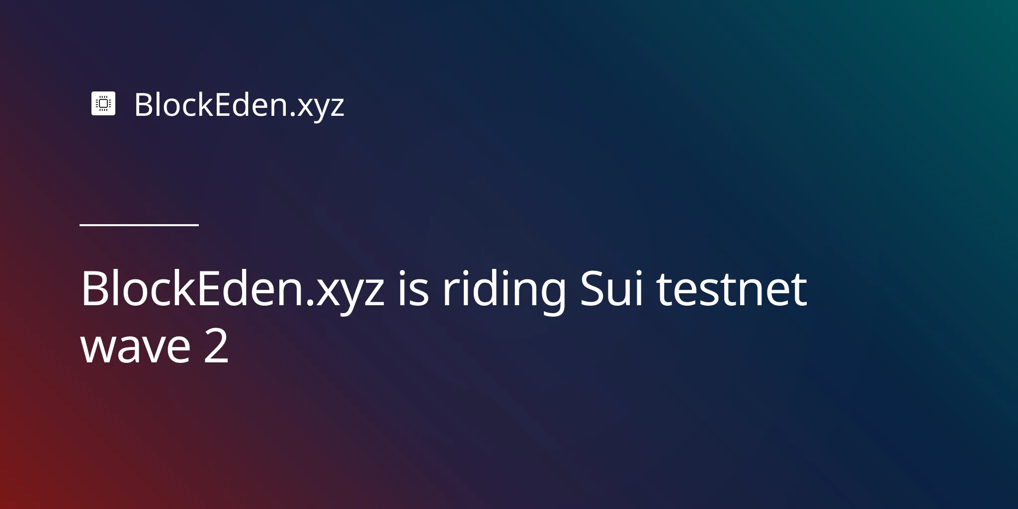 BlockEden.xyz is riding Sui testnet wave 2