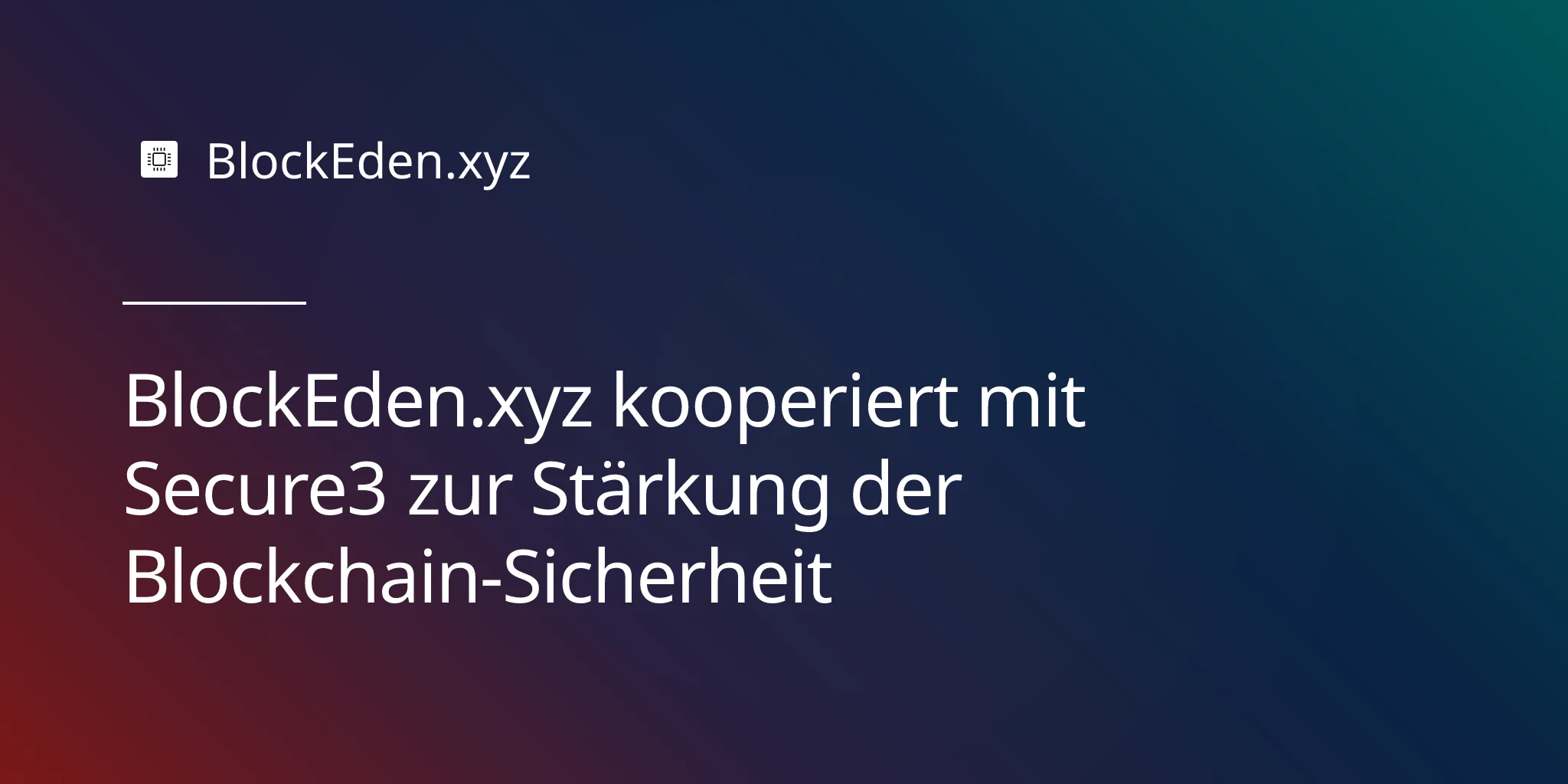 BlockEden.xyz kooperiert mit Secure3 zur Stärkung der Blockchain-Sicherheit