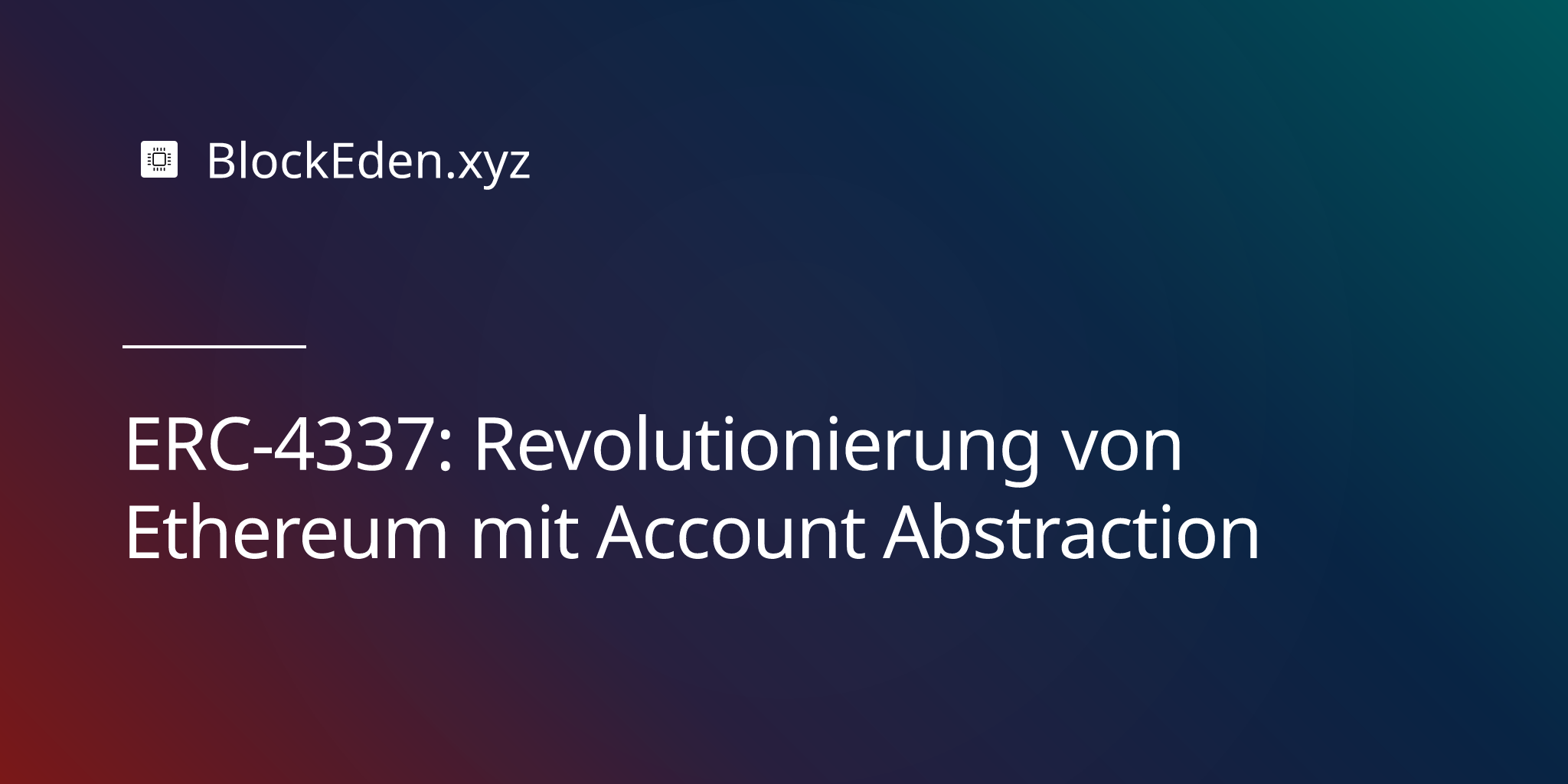 ERC-4337: Revolutionierung von Ethereum mit Account Abstraction