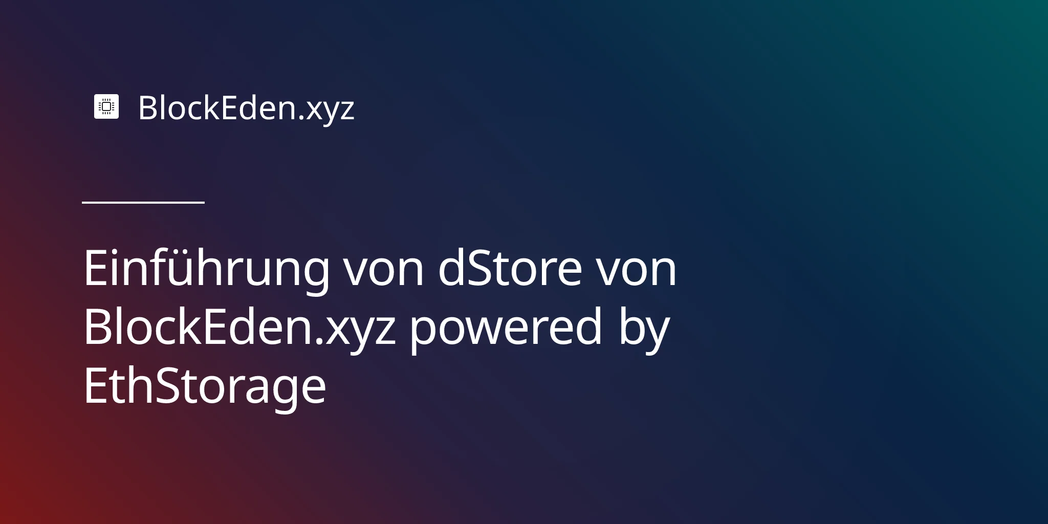 Einführung von dStore von BlockEden.xyz powered by EthStorage