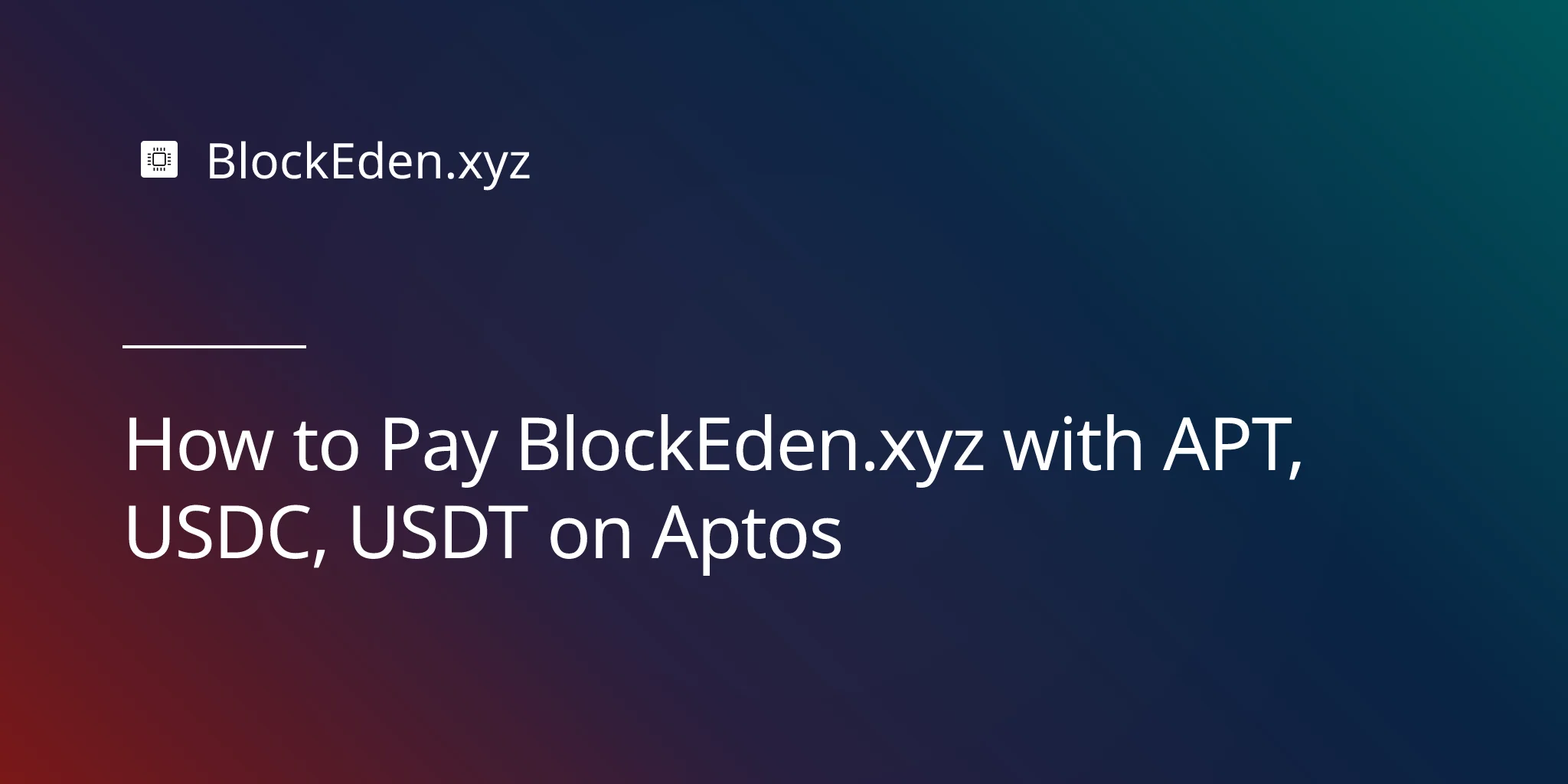 How to Pay BlockEden.xyz with APT, USDC, USDT on Aptos