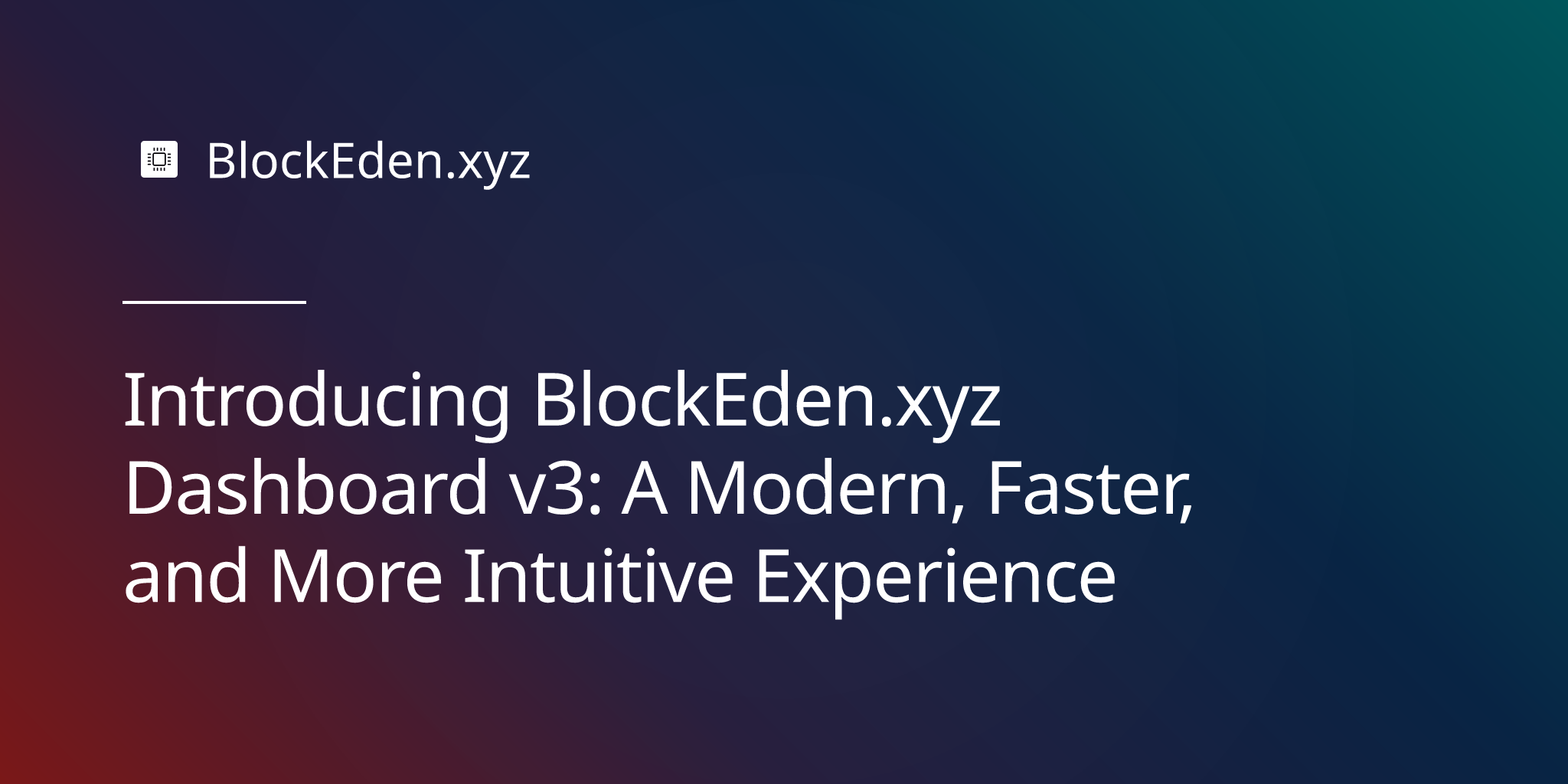 Introducing BlockEden.xyz Dashboard v3: A Modern, Faster, and More Intuitive Experience