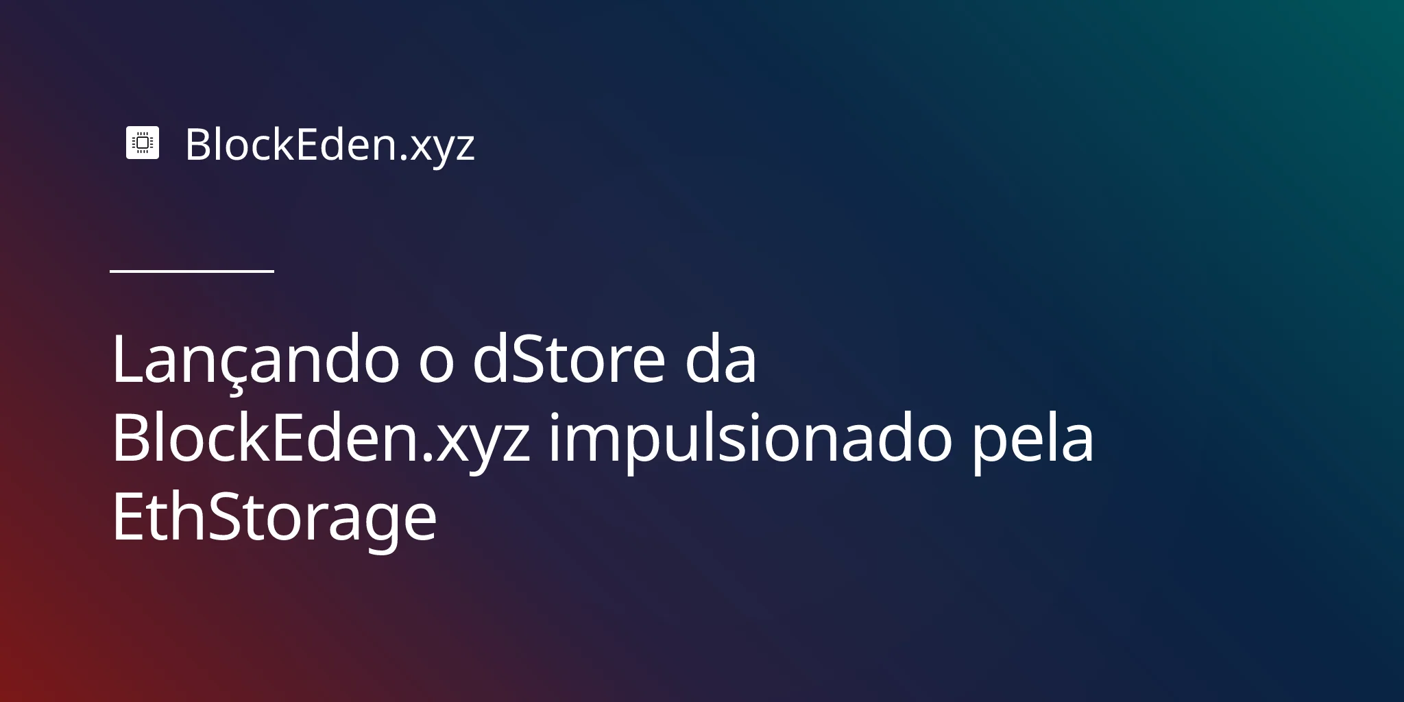 Lançando o dStore da BlockEden.xyz impulsionado pela EthStorage