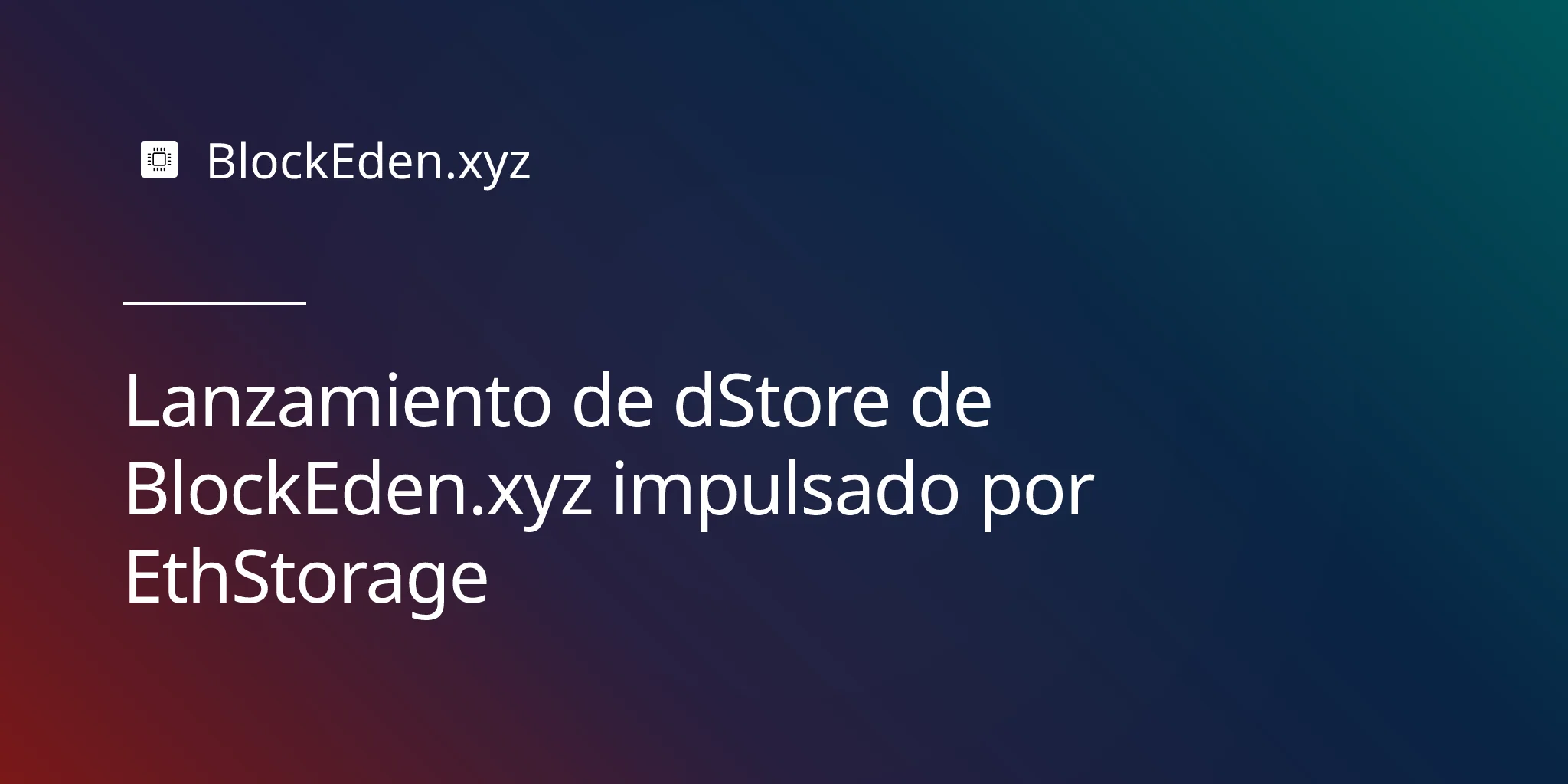 Lanzamiento de dStore de BlockEden.xyz impulsado por EthStorage