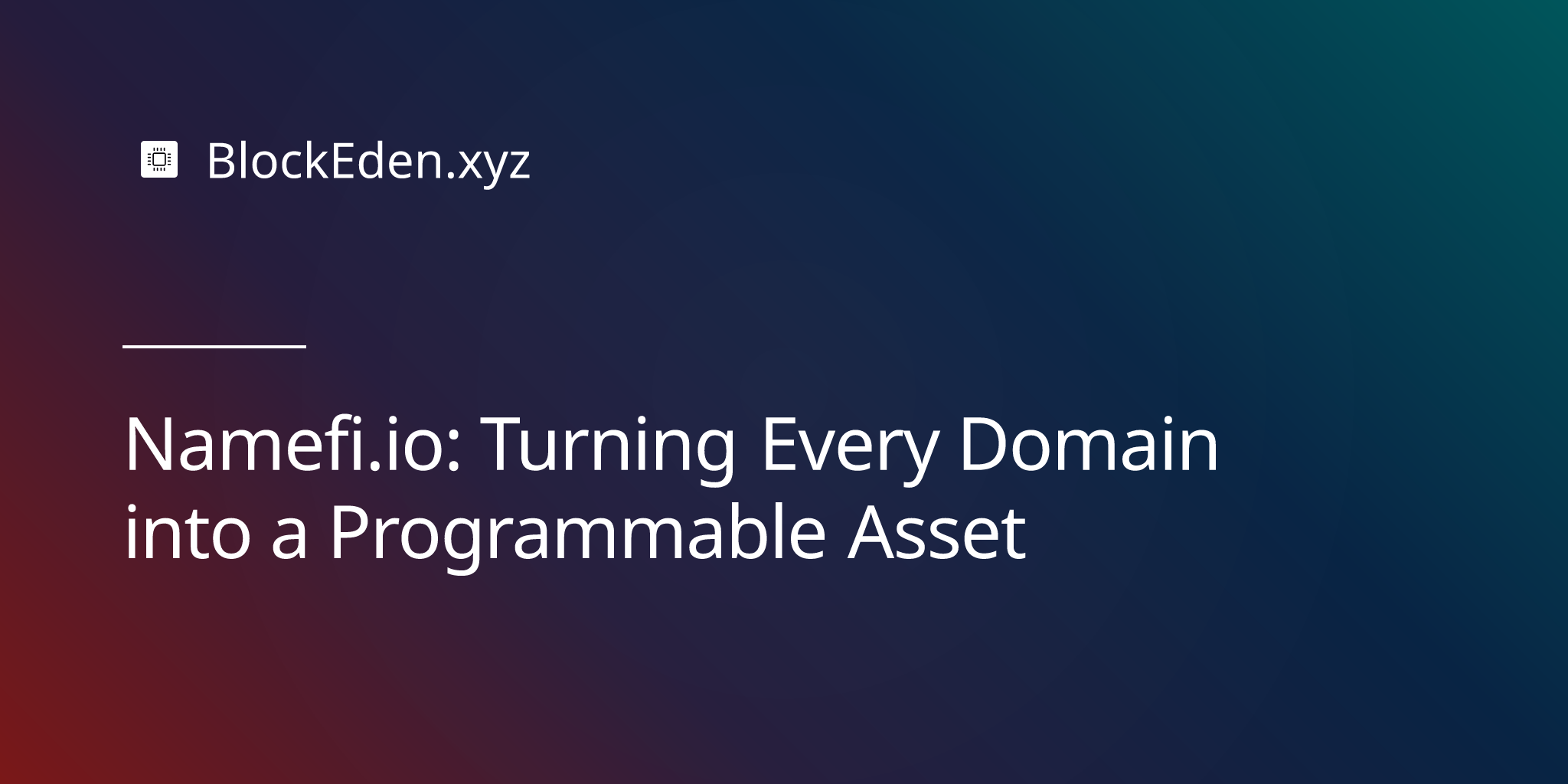 NameFi.io: Turning Every Domain into a Programmable Asset