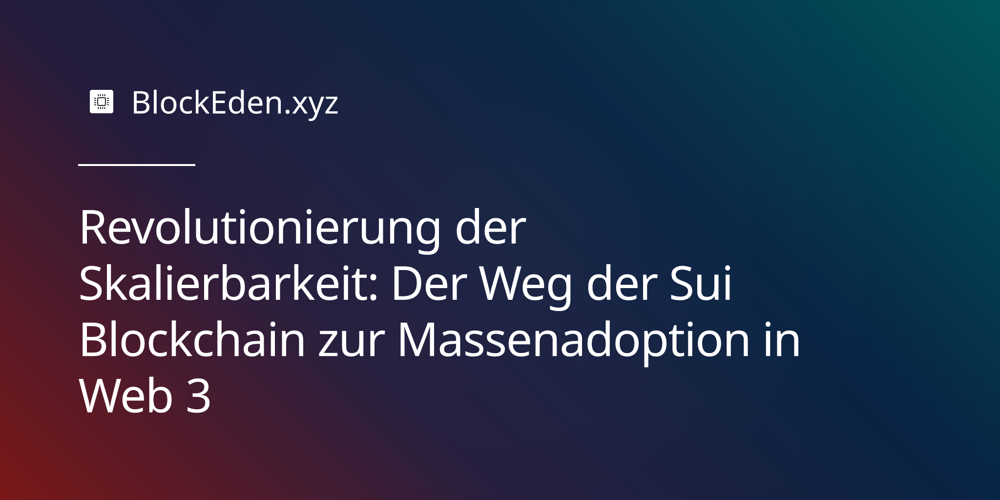 Revolutionierung der Skalierbarkeit: Der Weg der Sui Blockchain zur Massenadoption in Web 3
