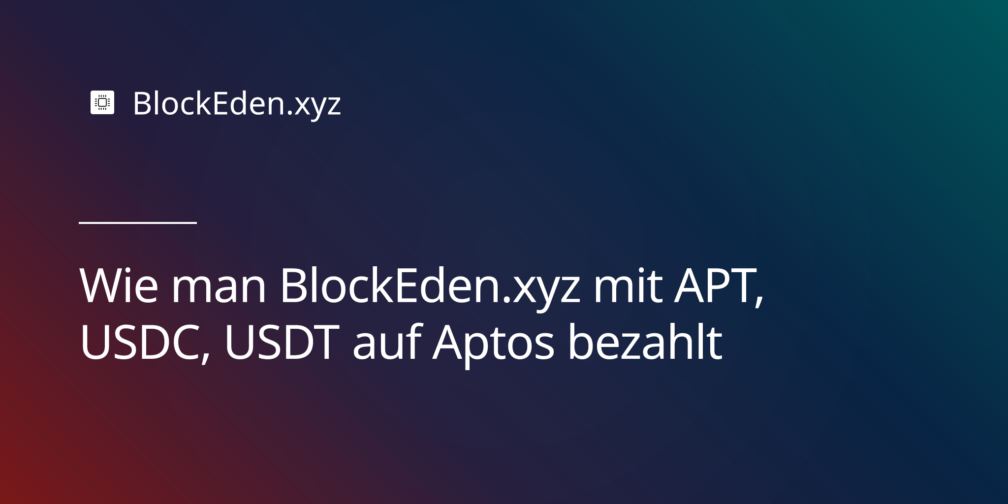 Wie man BlockEden.xyz mit APT, USDC, USDT auf Aptos bezahlt