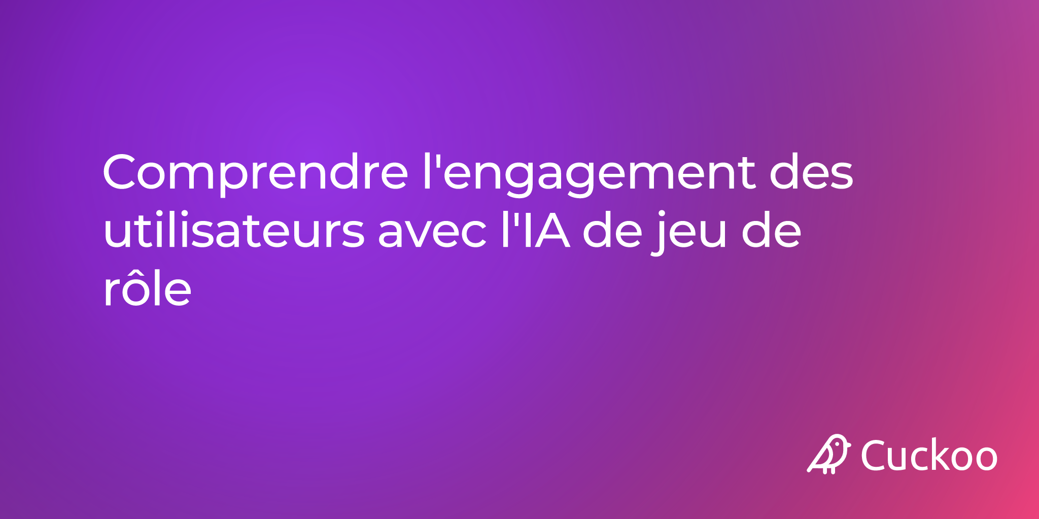 Comprendre l'engagement des utilisateurs avec l'IA de jeu de rôle