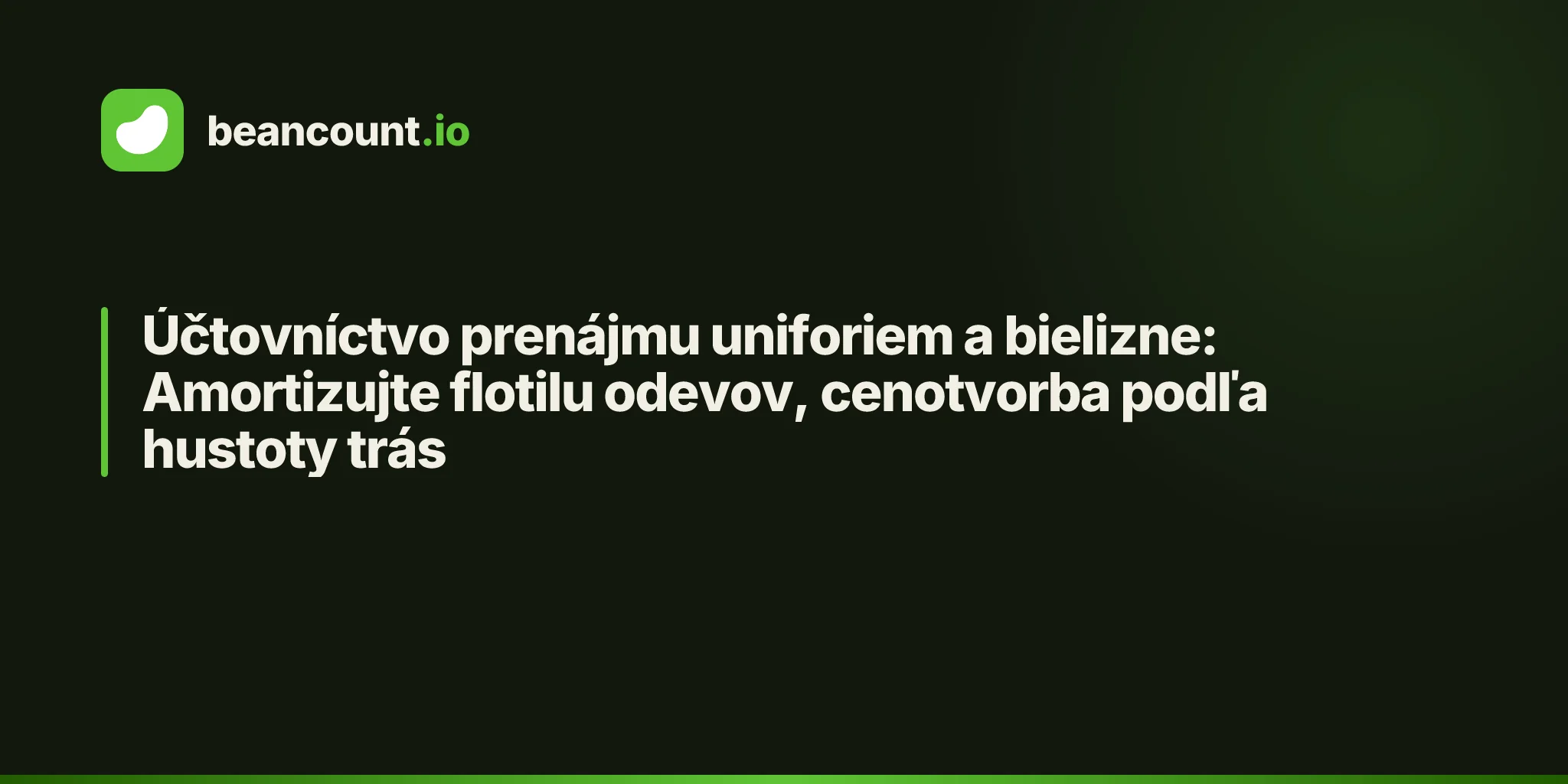 Účtovníctvo prenájmu uniforiem a bielizne: Amortizujte flotilu odevov, cenotvorba podľa hustoty trás