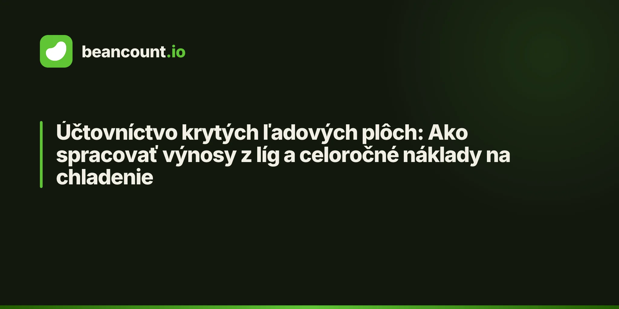 Účtovníctvo krytých ľadových plôch: Ako spracovať výnosy z líg a celoročné náklady na chladenie