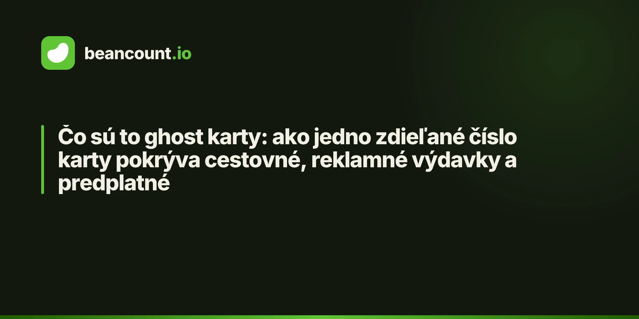 Čo sú to ghost karty: ako jedno zdieľané číslo karty pokrýva cestovné, reklamné výdavky a predplatné