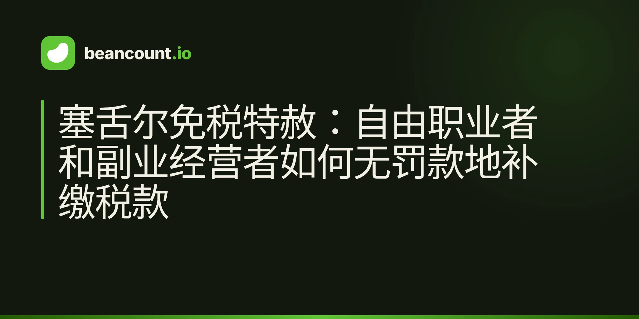 塞舌尔免税特赦:自由职业者和副业经营者如何无罚款地补缴税款
