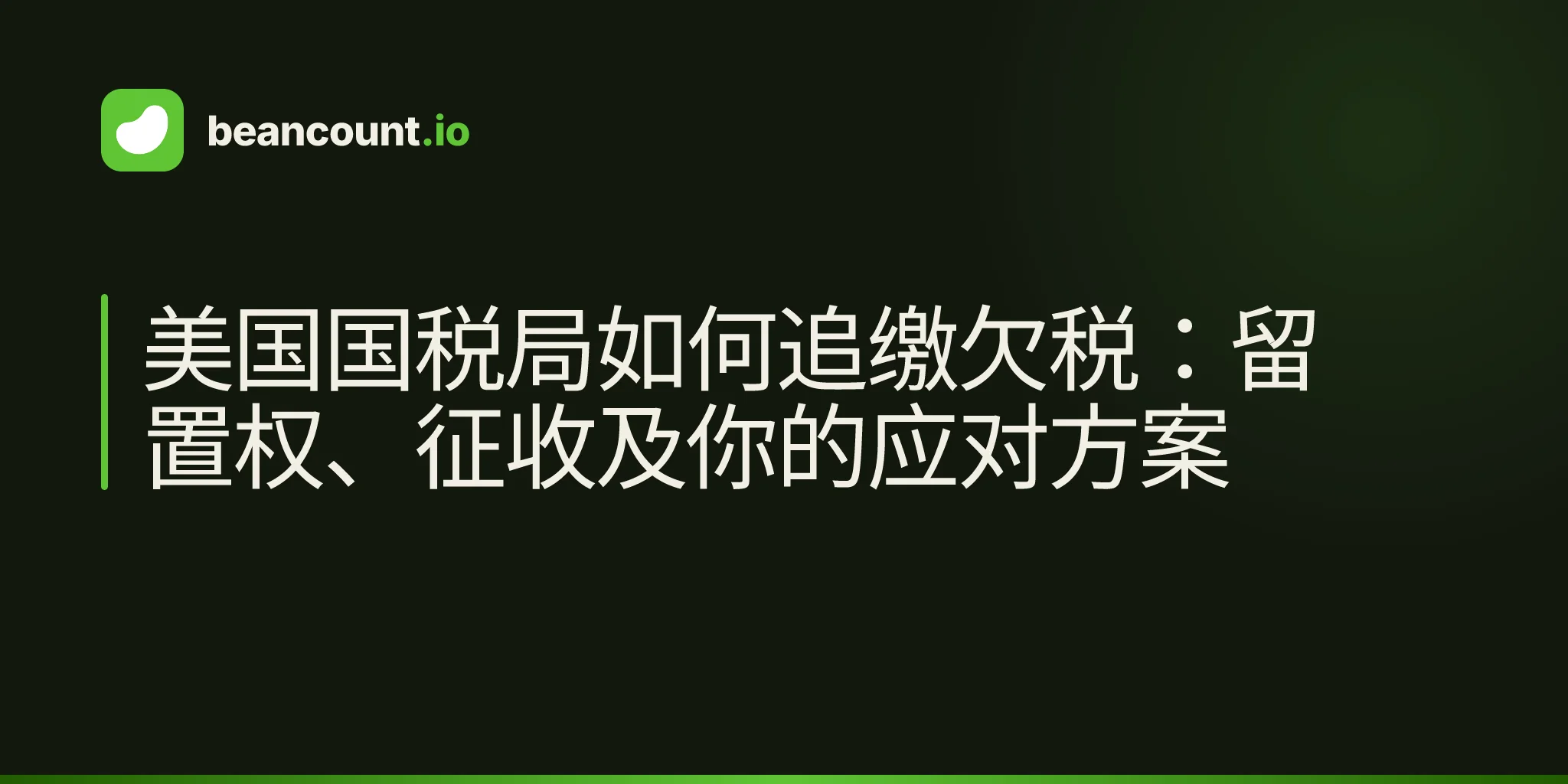 美国国税局如何追缴欠税:留置权、征收及你的应对方案