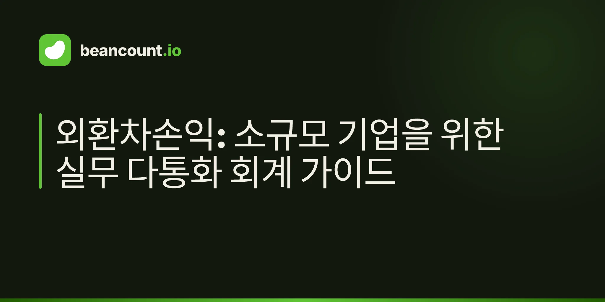 외환차손익: 소규모 기업을 위한 실무 다통화 회계 가이드