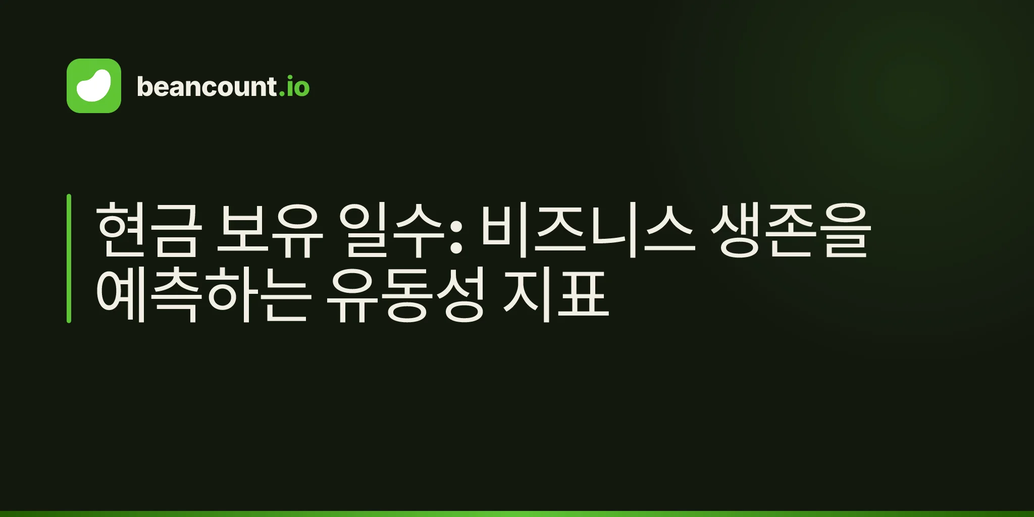 현금 보유 일수: 비즈니스 생존을 예측하는 유동성 지표
