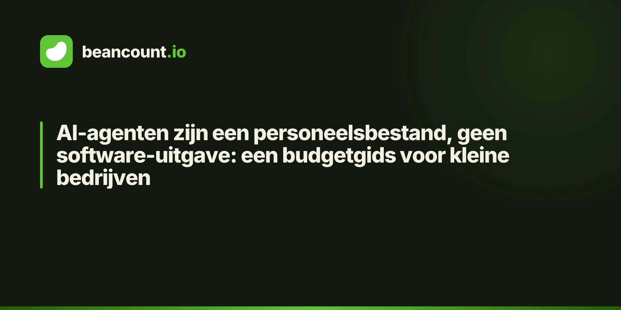 AI-agenten zijn een personeelsbestand, geen software-uitgave: een budgetgids voor kleine bedrijven