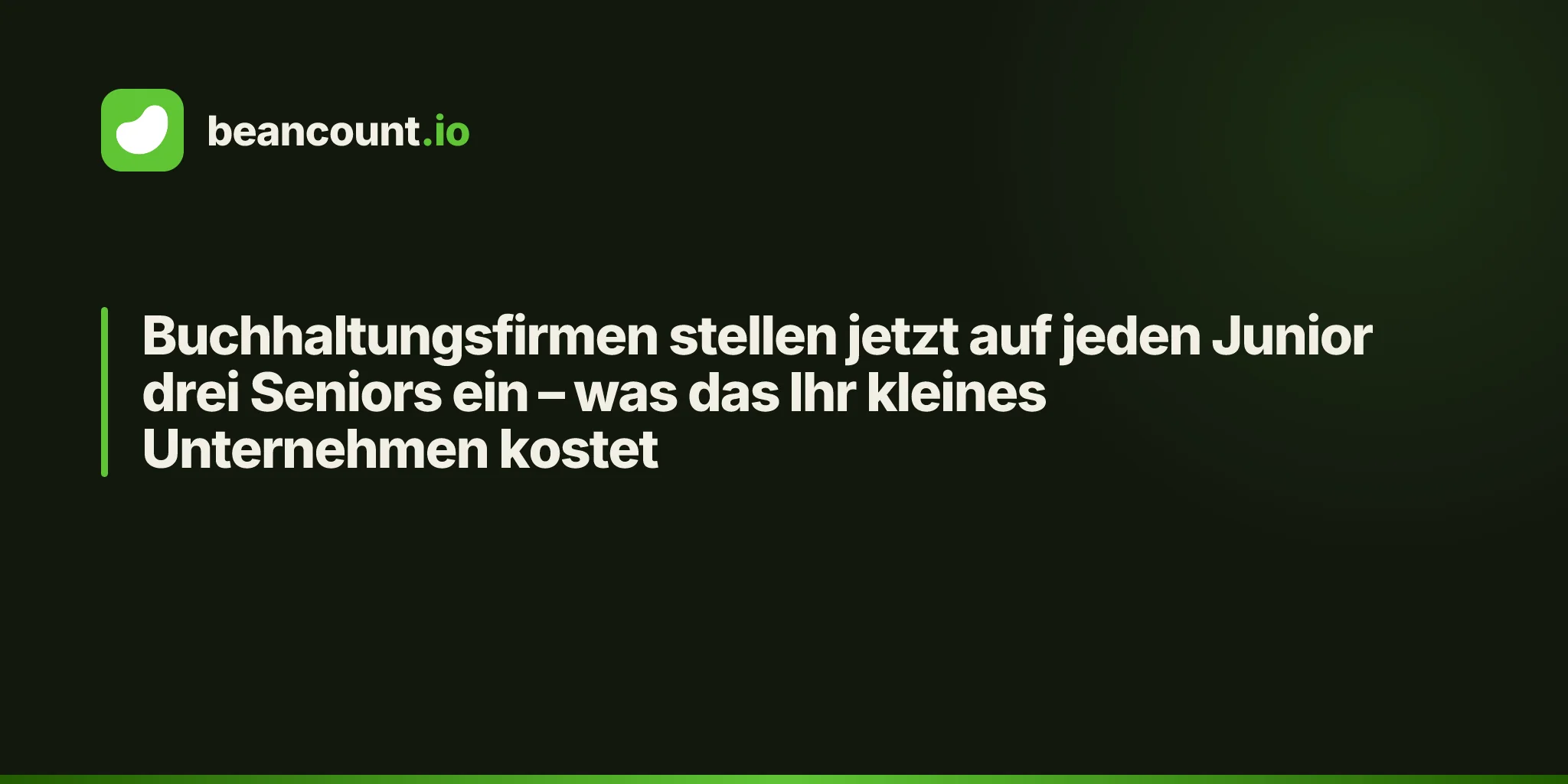 Buchhaltungsfirmen stellen jetzt auf jeden Junior drei Seniors ein – was das Ihr kleines Unternehmen kostet