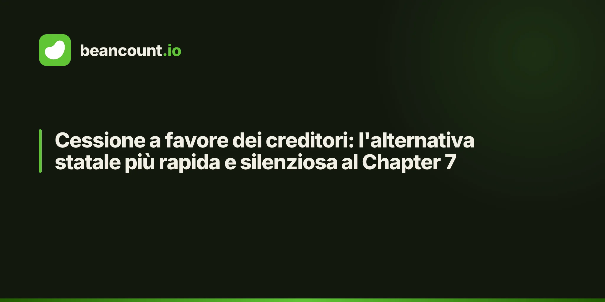 Cessione a favore dei creditori: l'alternativa statale più rapida e silenziosa al Chapter 7