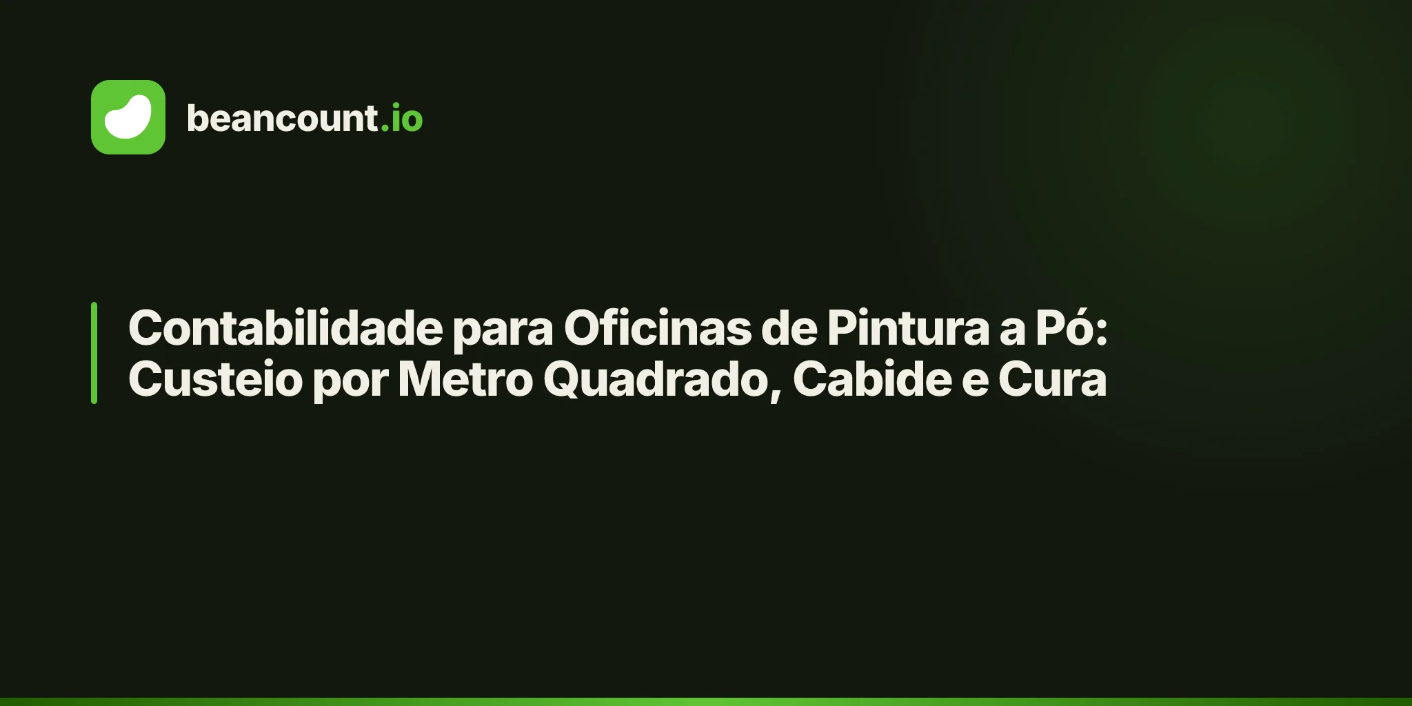 Contabilidade para Oficinas de Pintura a Pó: Custeio por Metro Quadrado, Cabide e Cura