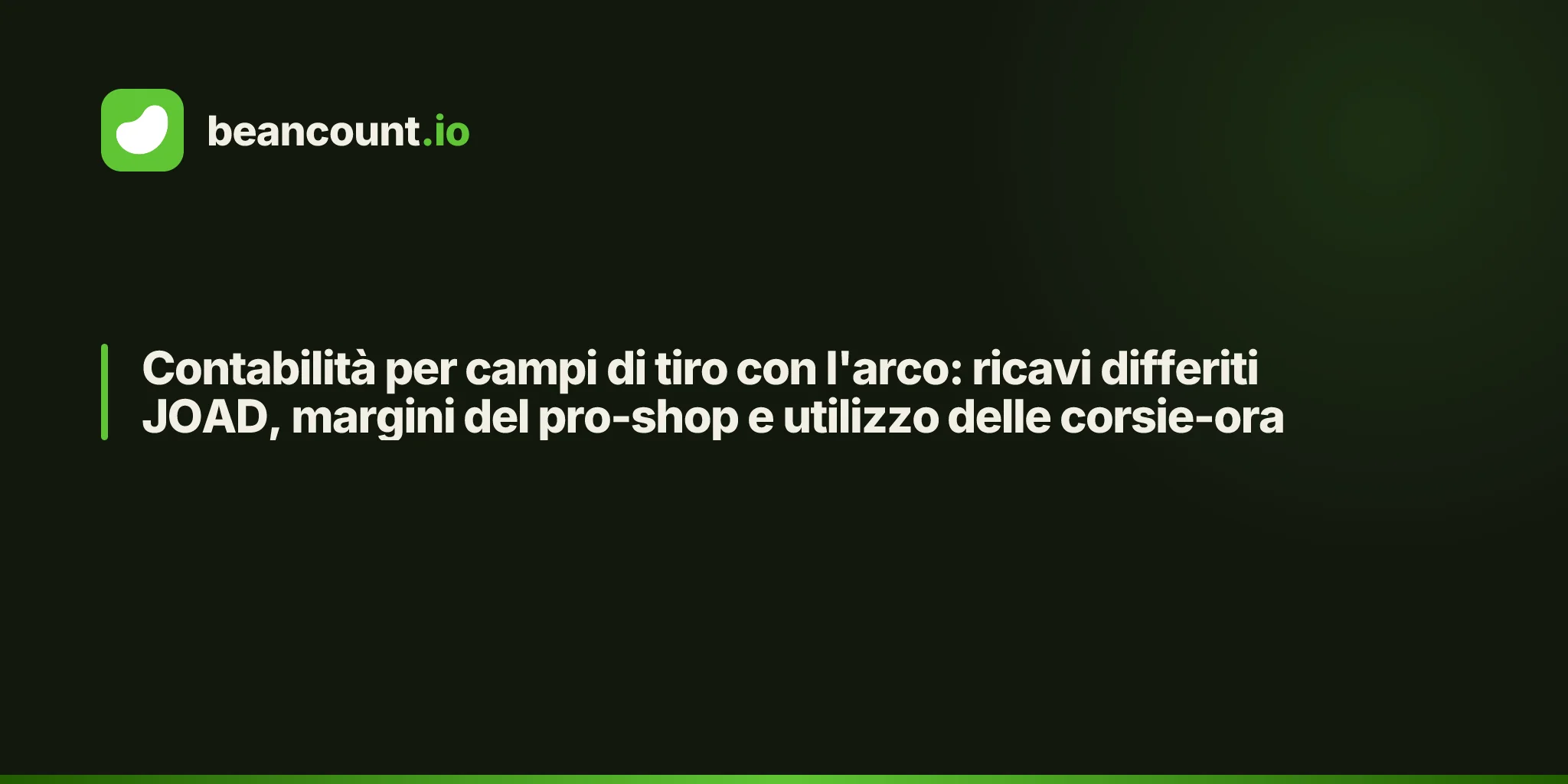 Contabilità per campi di tiro con l'arco: ricavi differiti JOAD, margini del pro-shop e utilizzo delle corsie-ora