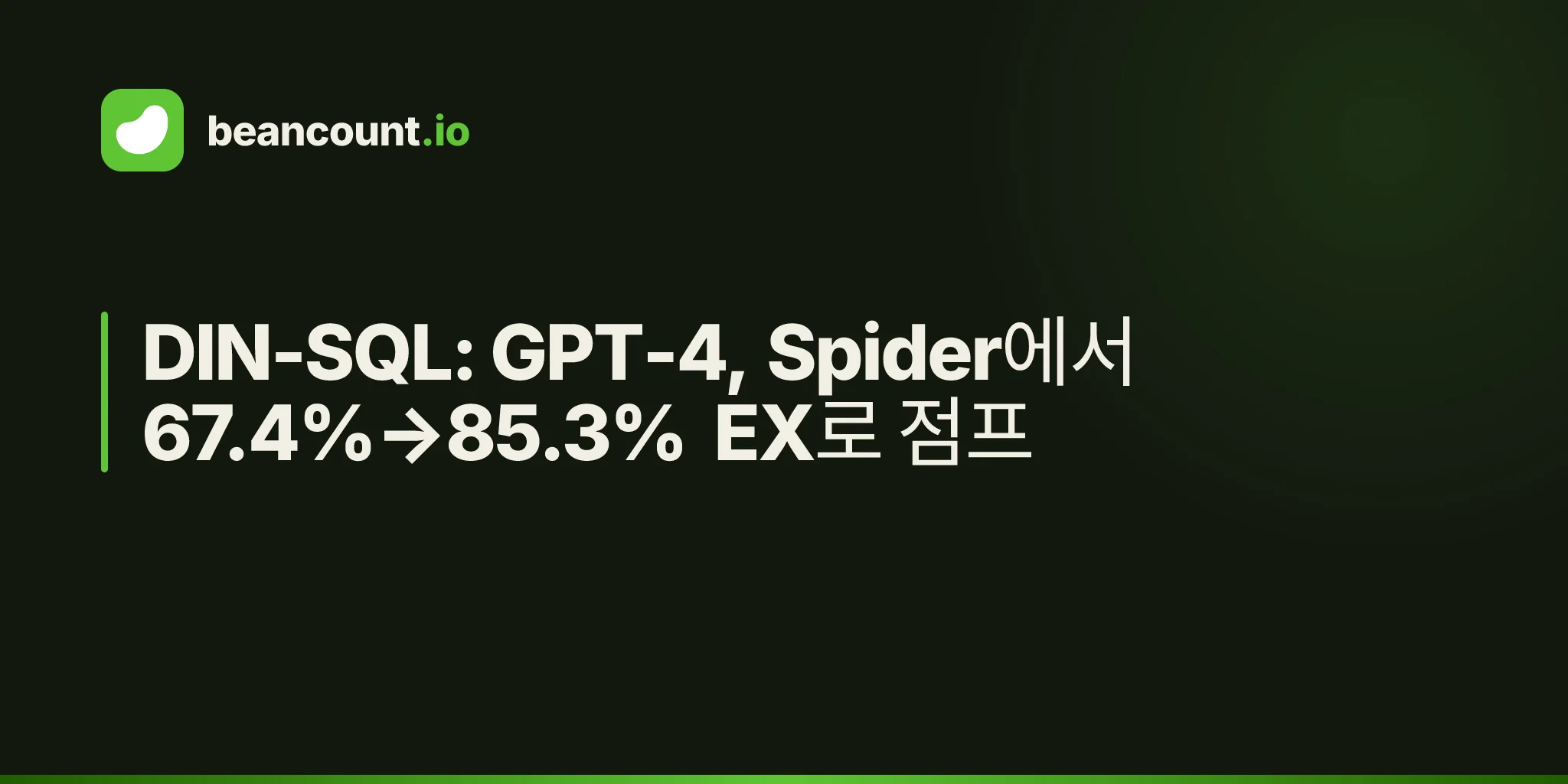 DIN-SQL: GPT-4, Spider에서 67.4%→85.3% EX로 점프