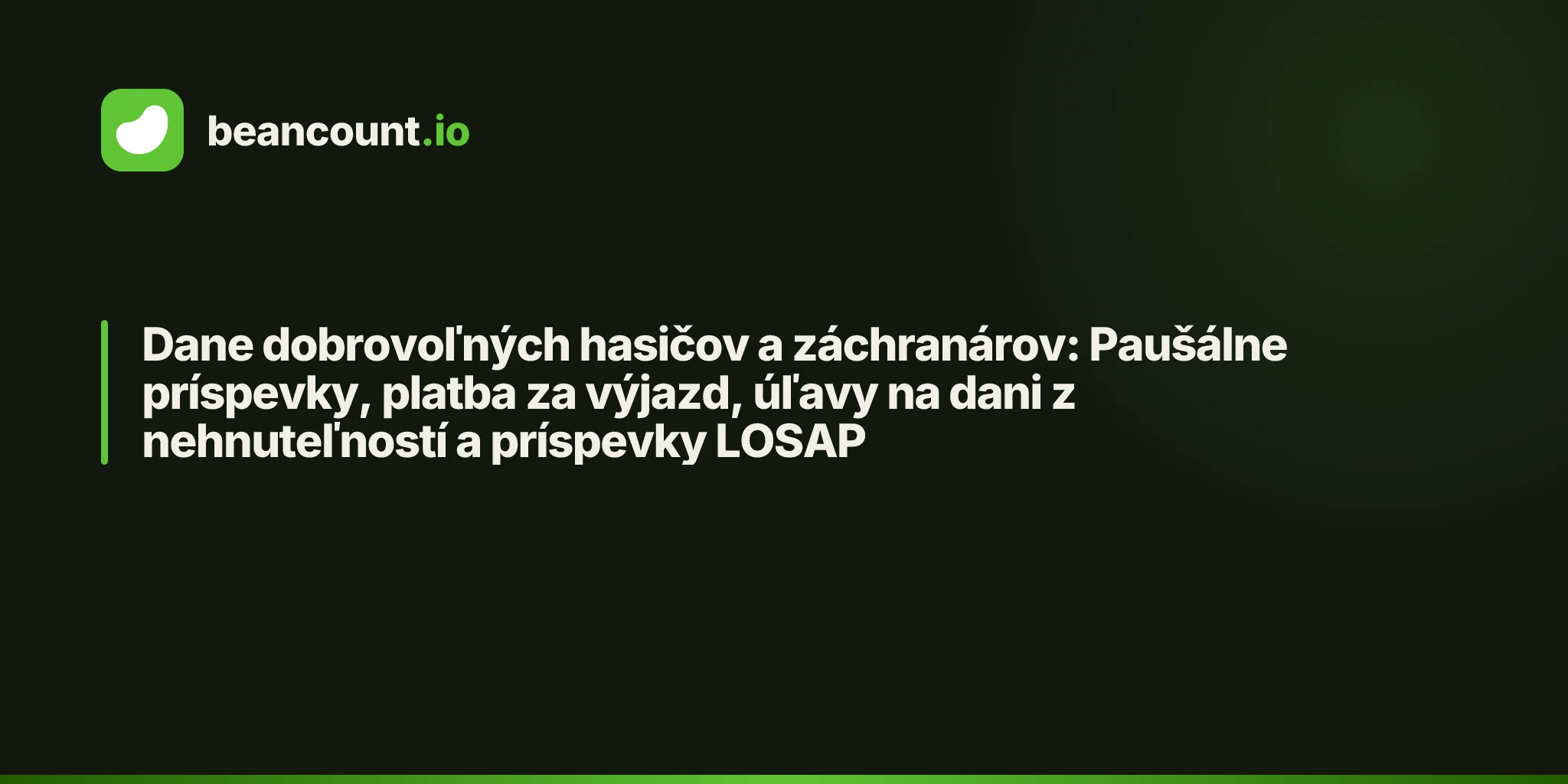 Dane dobrovoľných hasičov a záchranárov: Paušálne príspevky, platba za výjazd, úľavy na dani z nehnuteľností a príspevky LOSAP