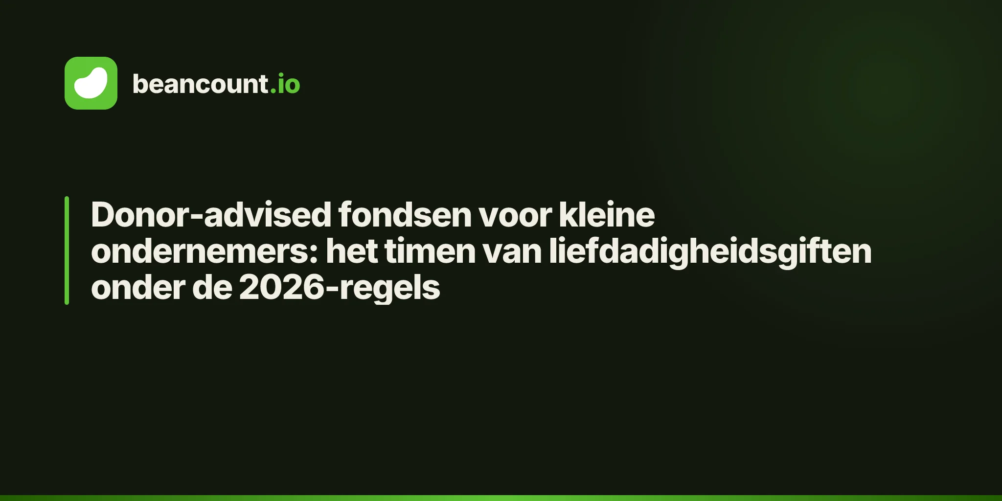 Donor-advised fondsen voor kleine ondernemers: het timen van liefdadigheidsgiften onder de 2026-regels