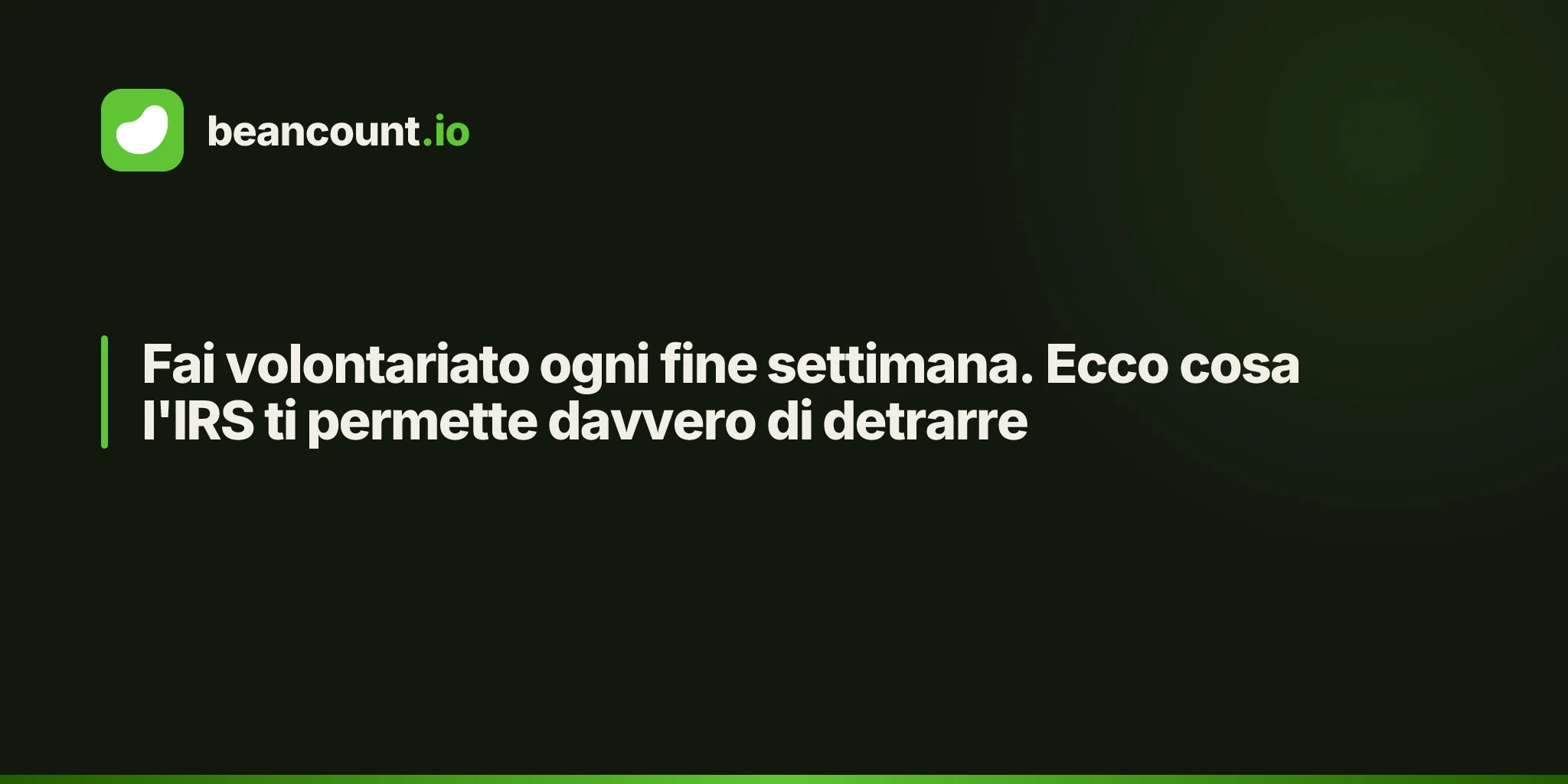 Fai volontariato ogni fine settimana. Ecco cosa l'IRS ti permette davvero di detrarre