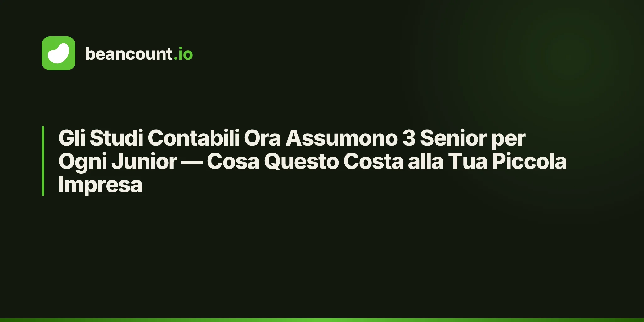 Gli Studi Contabili Ora Assumono 3 Senior per Ogni Junior — Cosa Questo Costa alla Tua Piccola Impresa