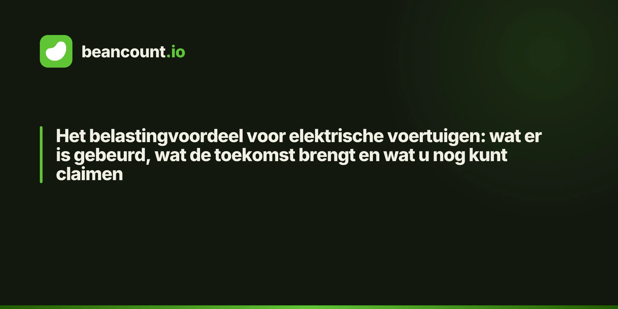 Het belastingvoordeel voor elektrische voertuigen: wat er is gebeurd, wat de toekomst brengt en wat u nog kunt claimen