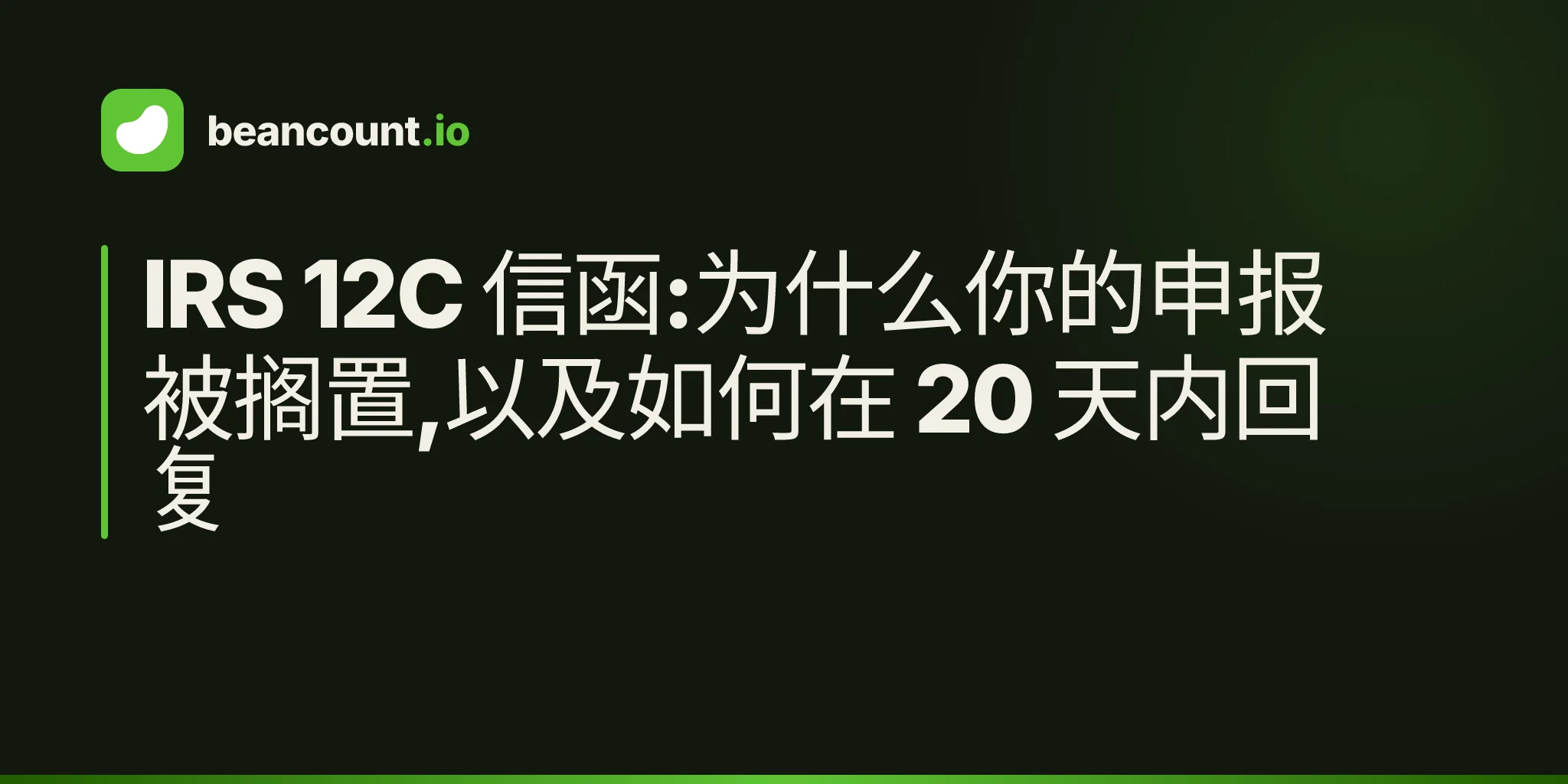 IRS 12C 信函:为什么你的申报被搁置,以及如何在 20 天内回复
