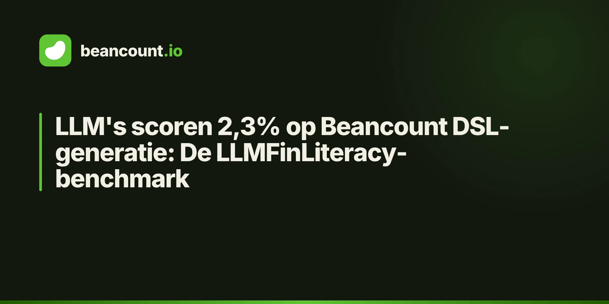 LLM's scoren 2,3% op Beancount DSL-generatie: De LLMFinLiteracy-benchmark