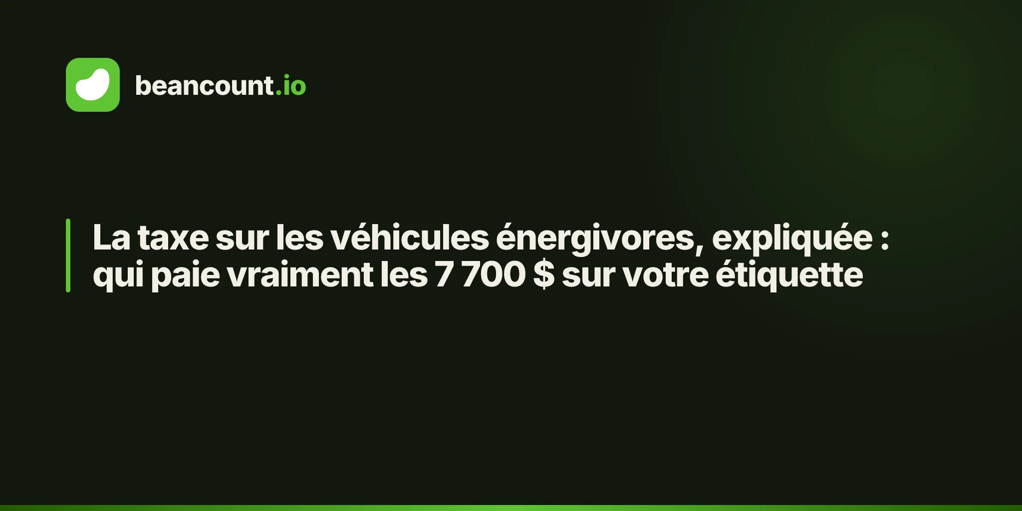 La taxe sur les véhicules énergivores, expliquée : qui paie vraiment les 7 700 $ sur votre étiquette
