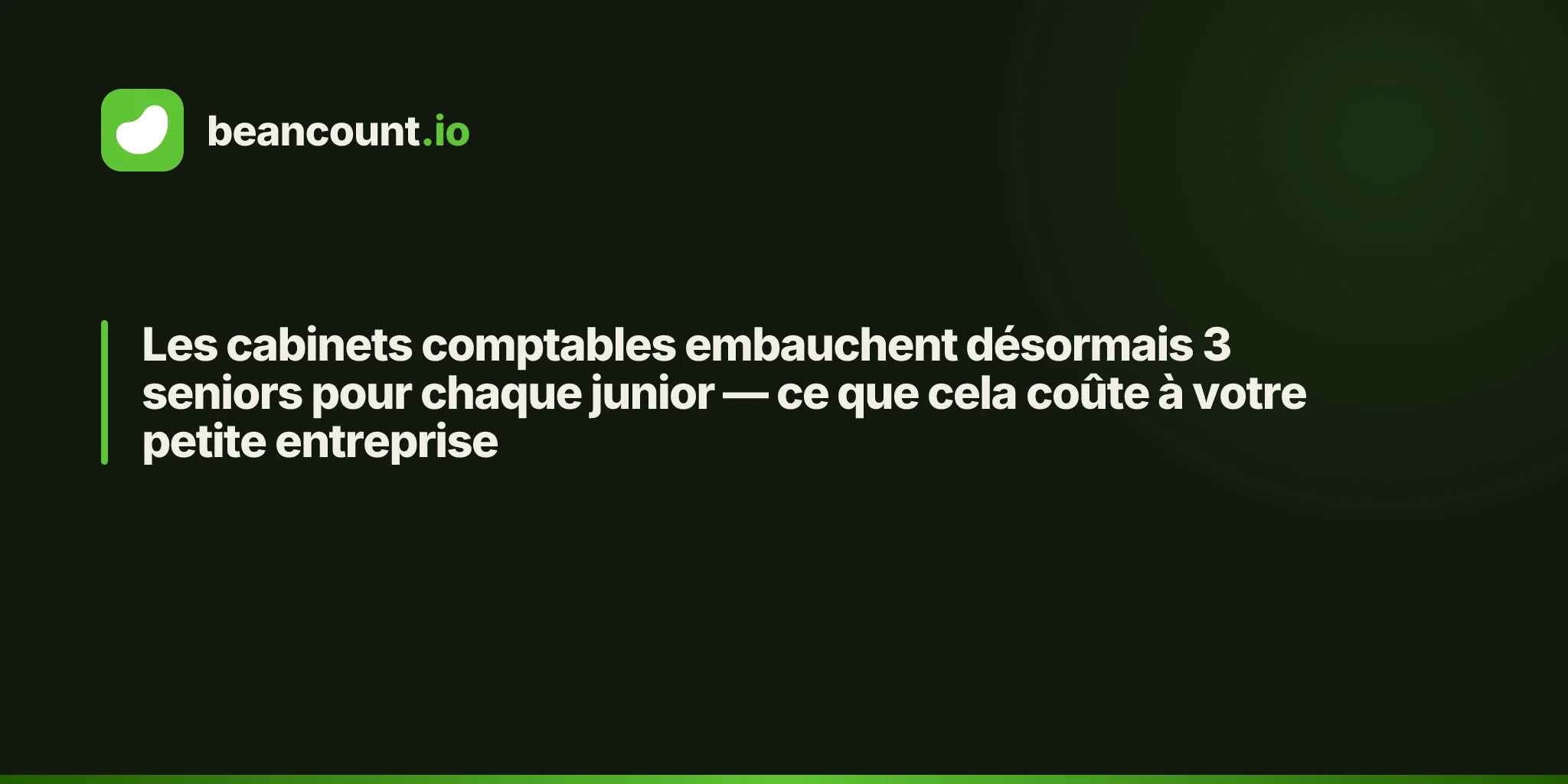 Les cabinets comptables embauchent désormais 3 seniors pour chaque junior — ce que cela coûte à votre petite entreprise