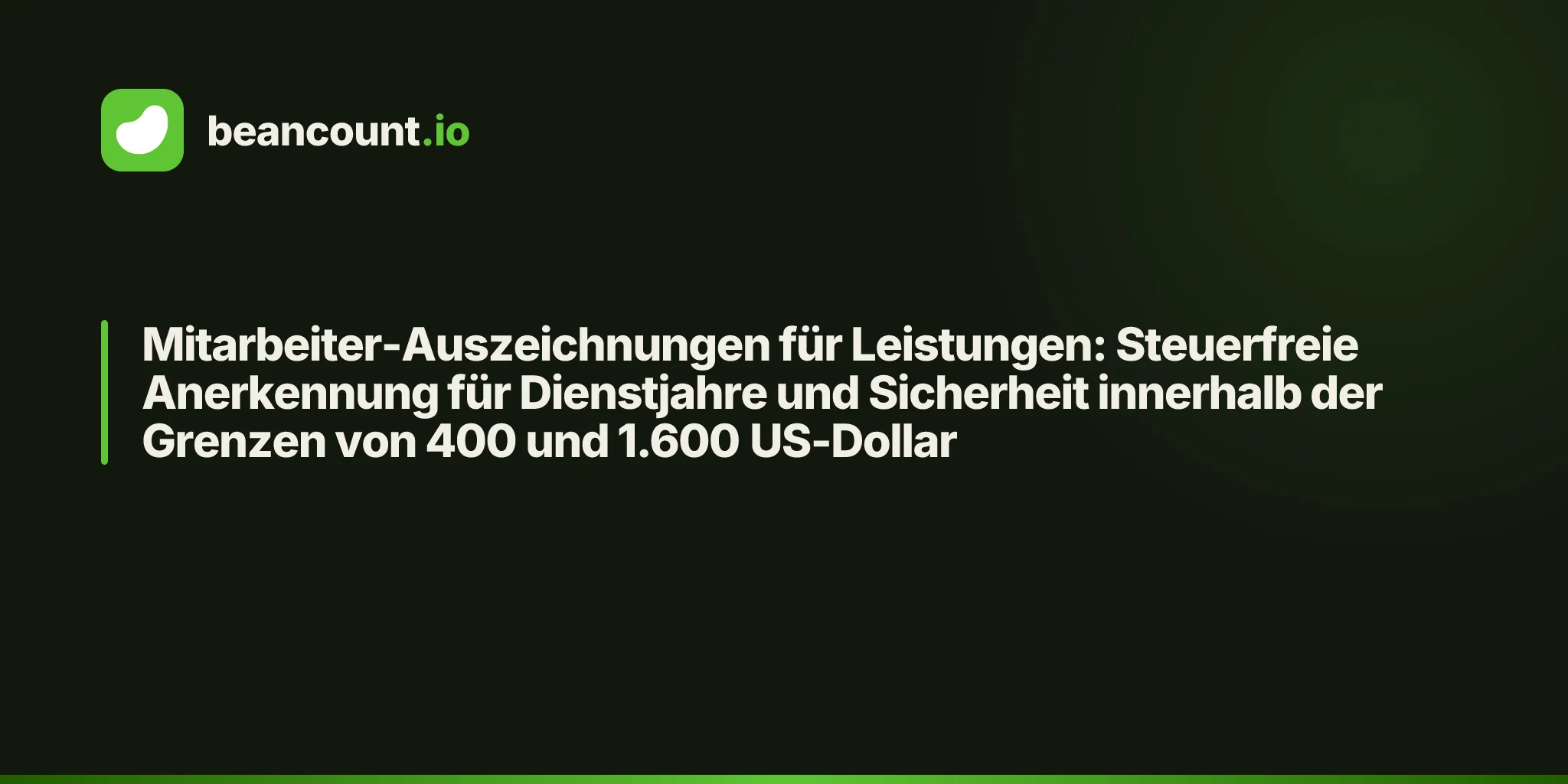 Mitarbeiter-Auszeichnungen für Leistungen: Steuerfreie Anerkennung für Dienstjahre und Sicherheit innerhalb der Grenzen von 400 und 1.600 US-Dollar