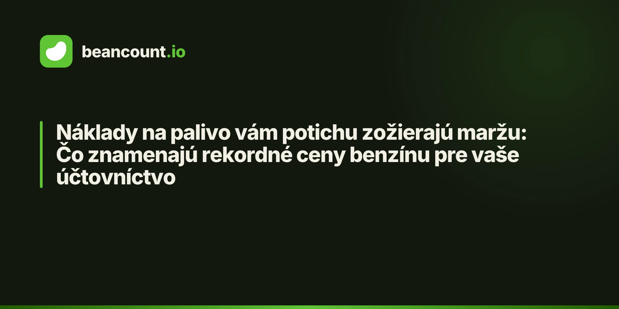 Náklady na palivo vám potichu zožierajú maržu: Čo znamenajú rekordné ceny benzínu pre vaše účtovníctvo