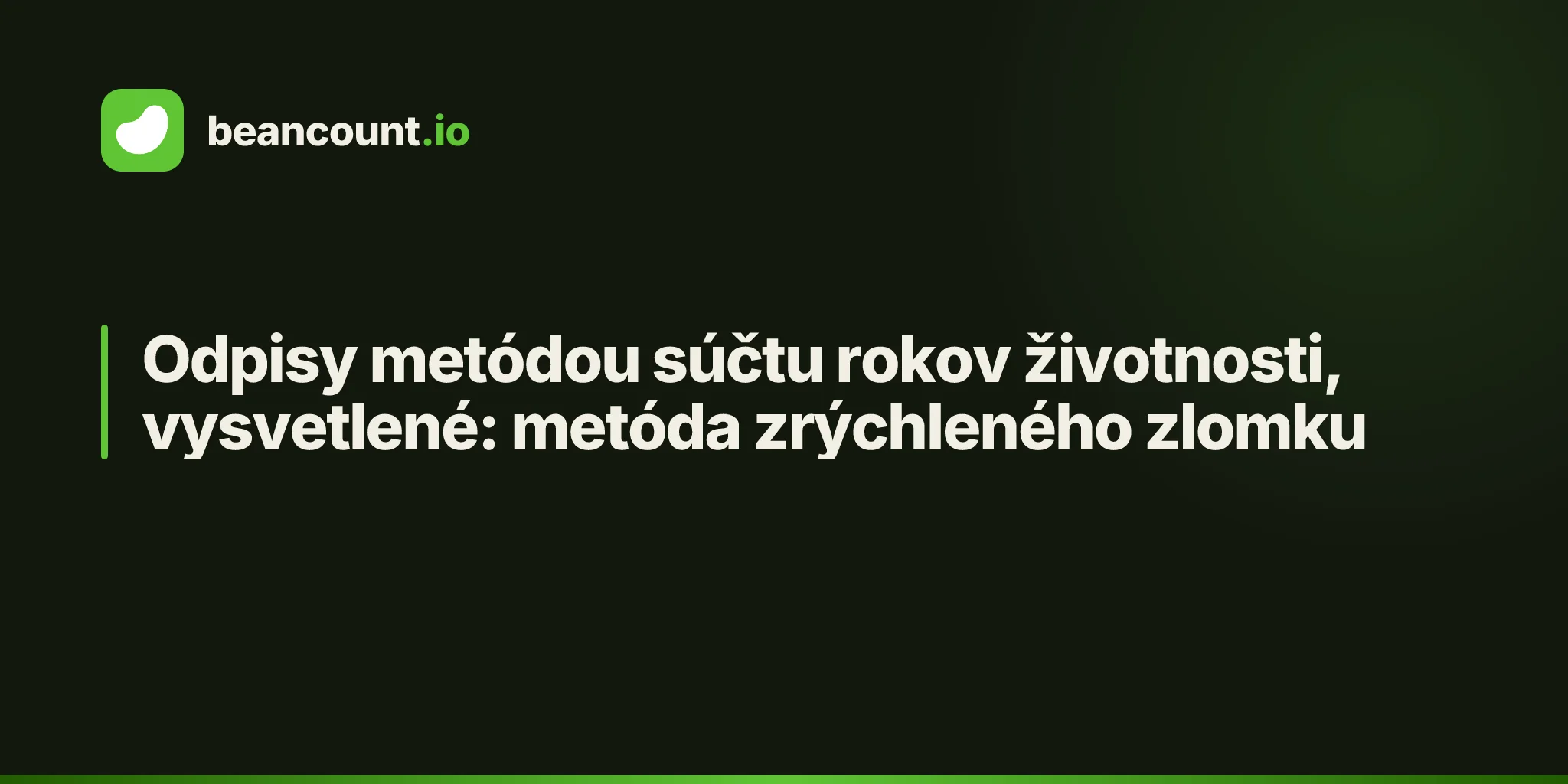 Odpisy metódou súčtu rokov životnosti, vysvetlené: metóda zrýchleného zlomku
