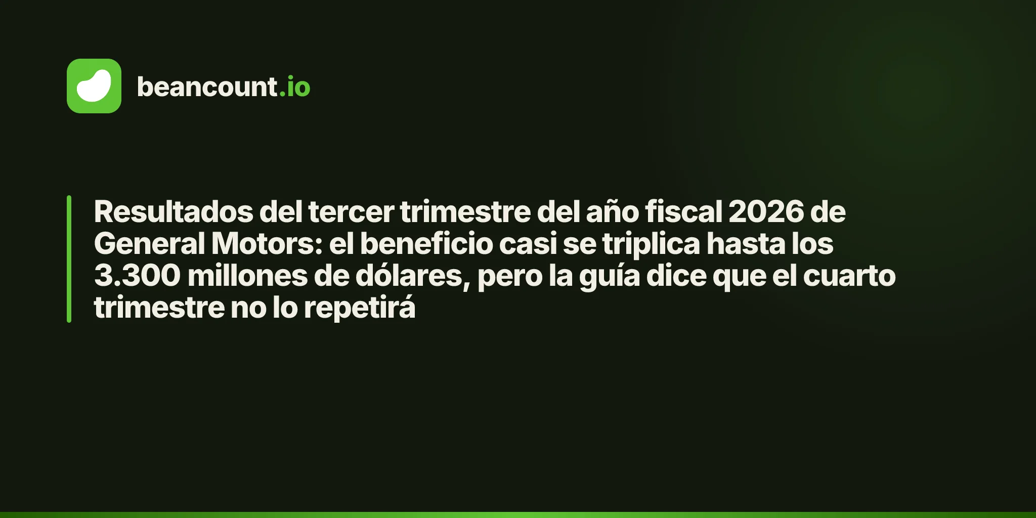 Resultados del tercer trimestre del año fiscal 2026 de General Motors: el beneficio casi se triplica hasta los 3.300 millones de dólares, pero la guía dice que el cuarto trimestre no lo repetirá