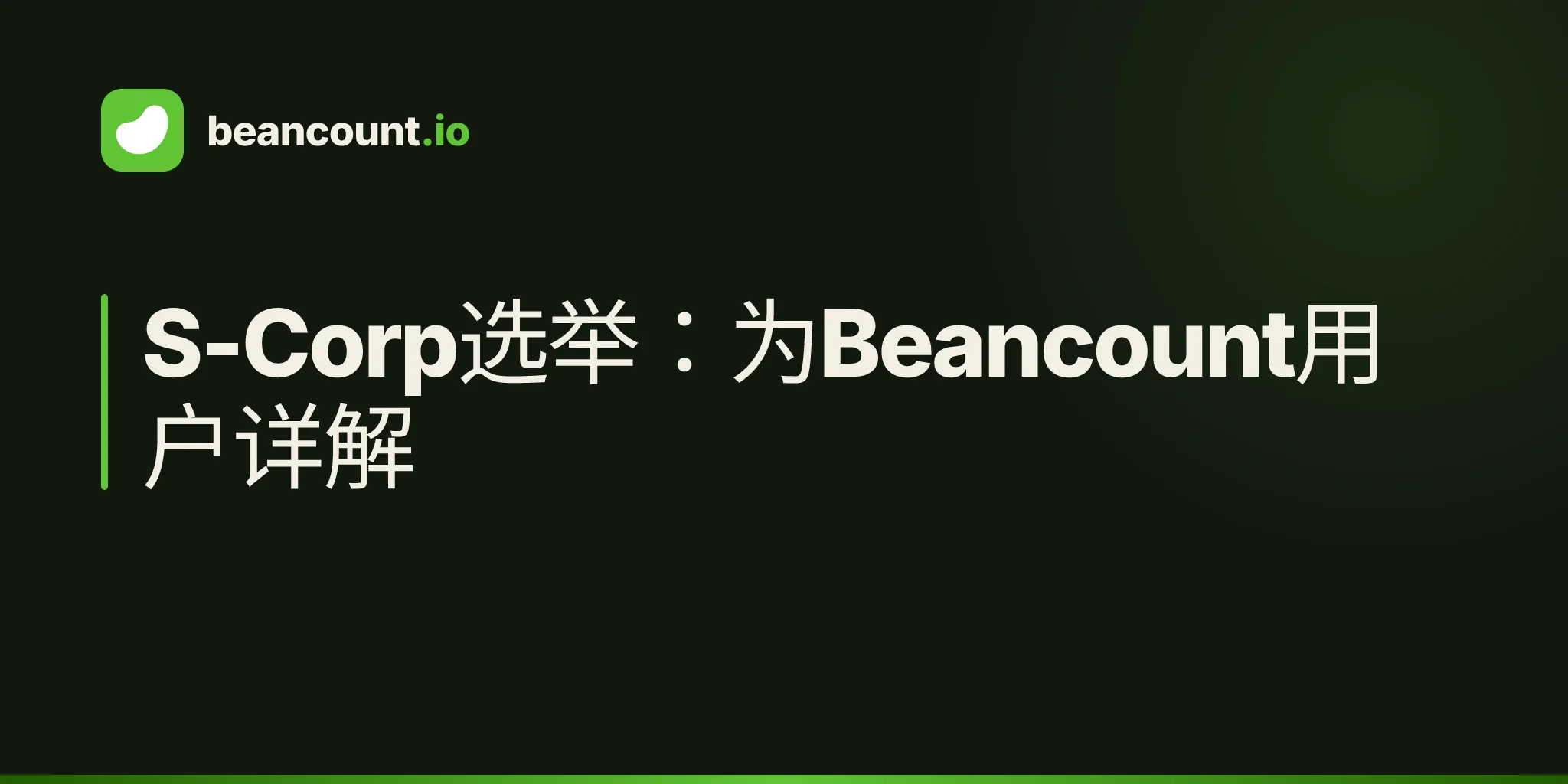 S-Corp选举:为Beancount用户详解