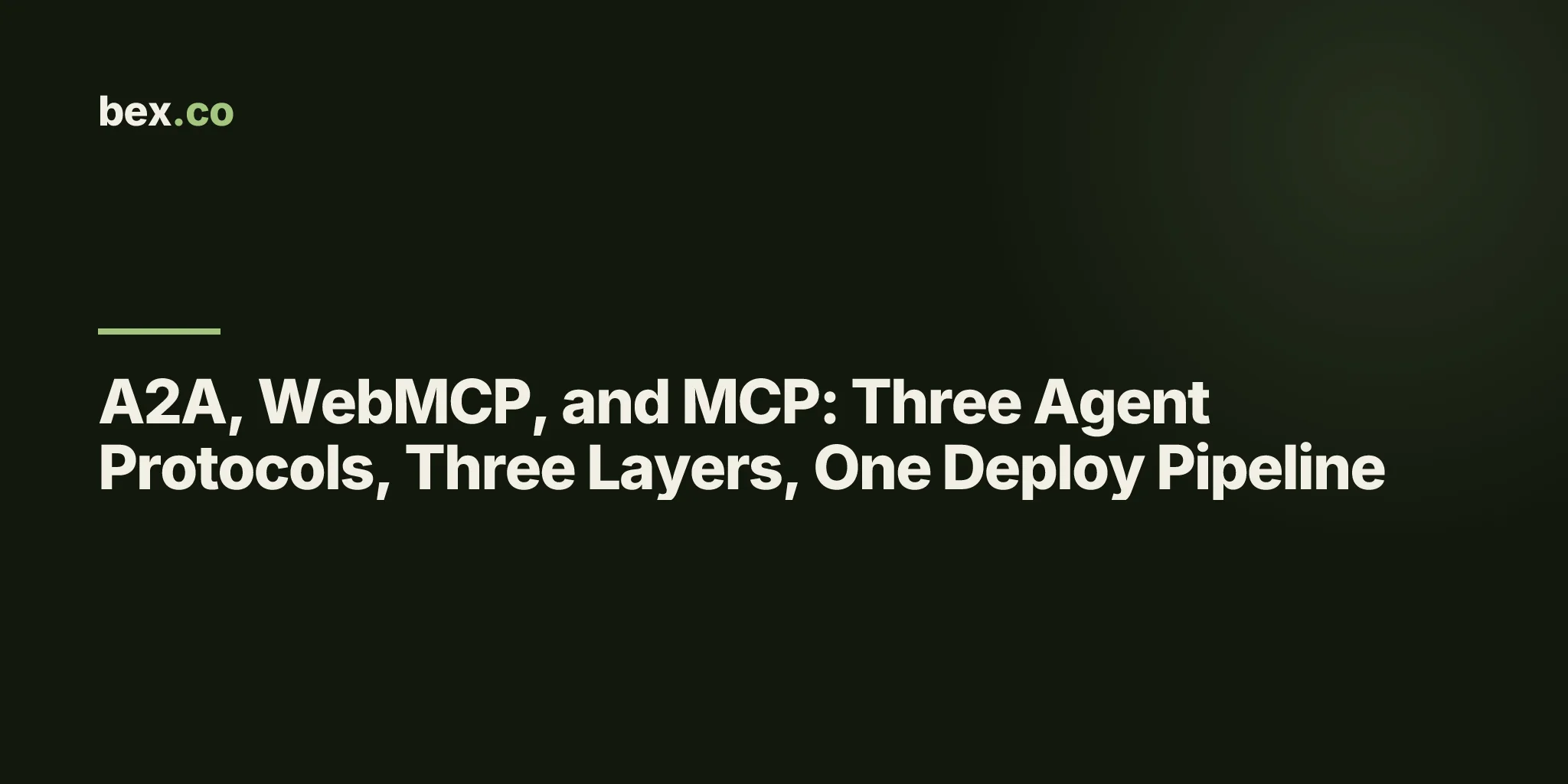 A2A, WebMCP, and MCP: Three Agent Protocols, Three Layers, One Deploy Pipeline