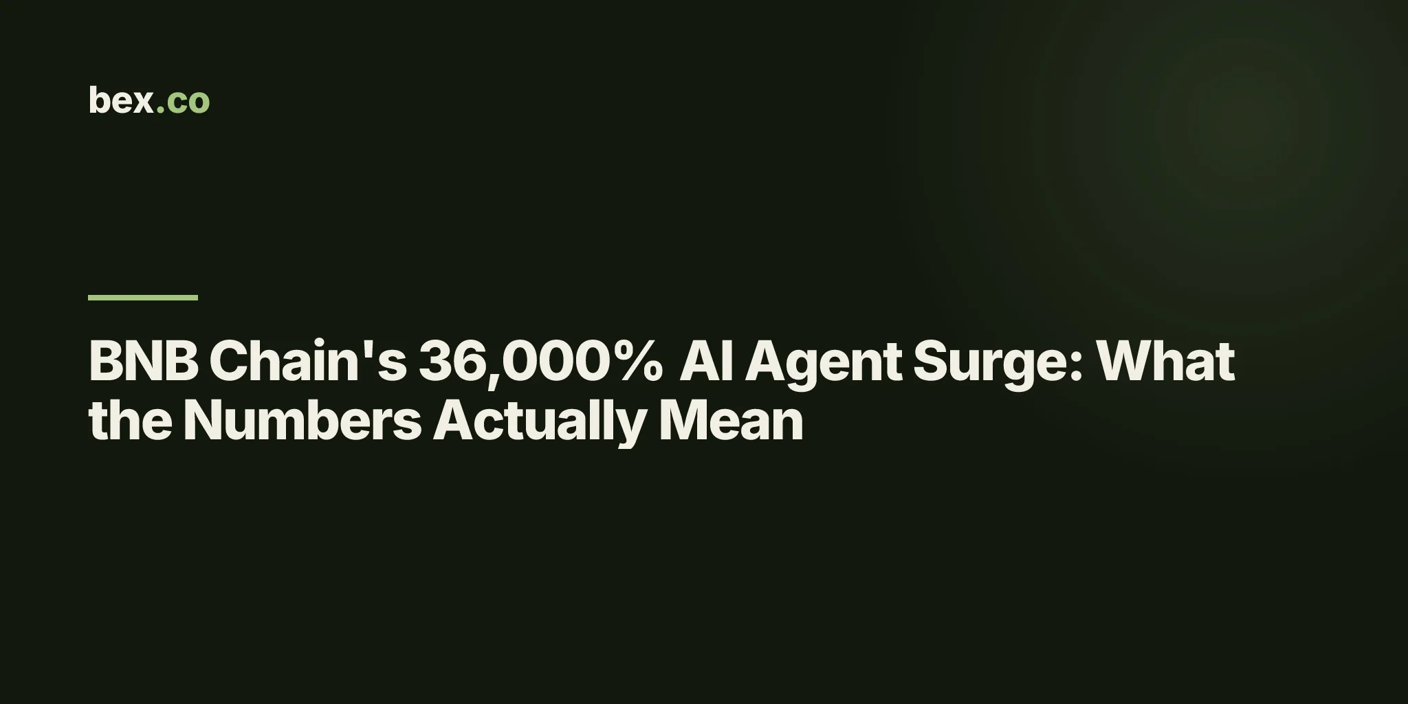 BNB Chain's 36,000% AI Agent Surge: What the Numbers Actually Mean