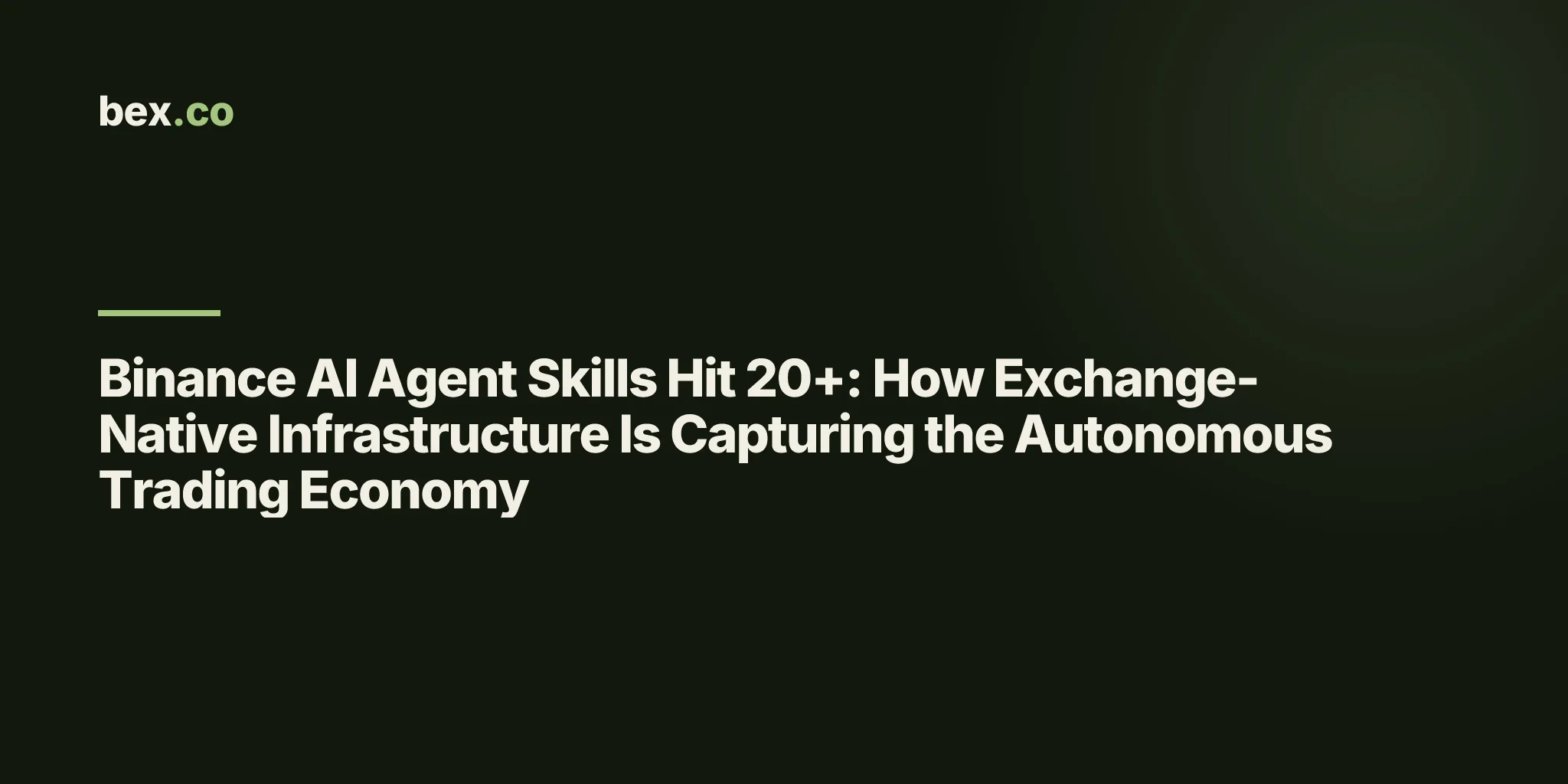 Binance AI Agent Skills Hit 20+: How Exchange-Native Infrastructure Is Capturing the Autonomous Trading Economy