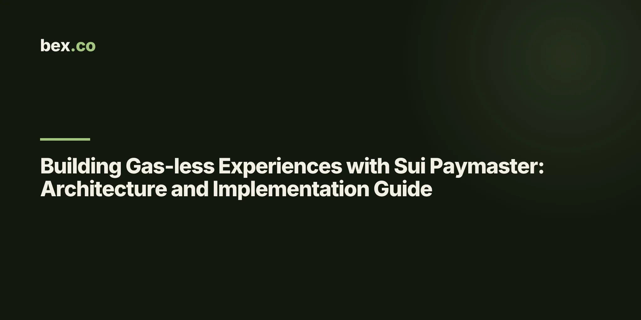 Building Gas-less Experiences with Sui Paymaster: Architecture and Implementation Guide