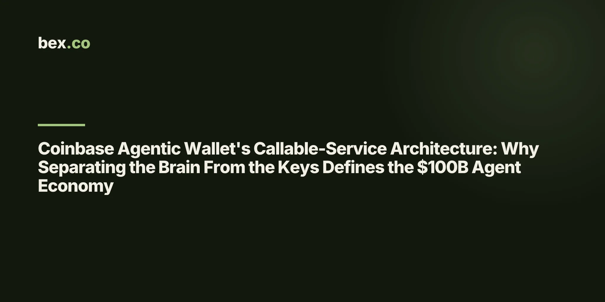 Coinbase Agentic Wallet's Callable-Service Architecture: Why Separating the Brain From the Keys Defines the $100B Agent Economy