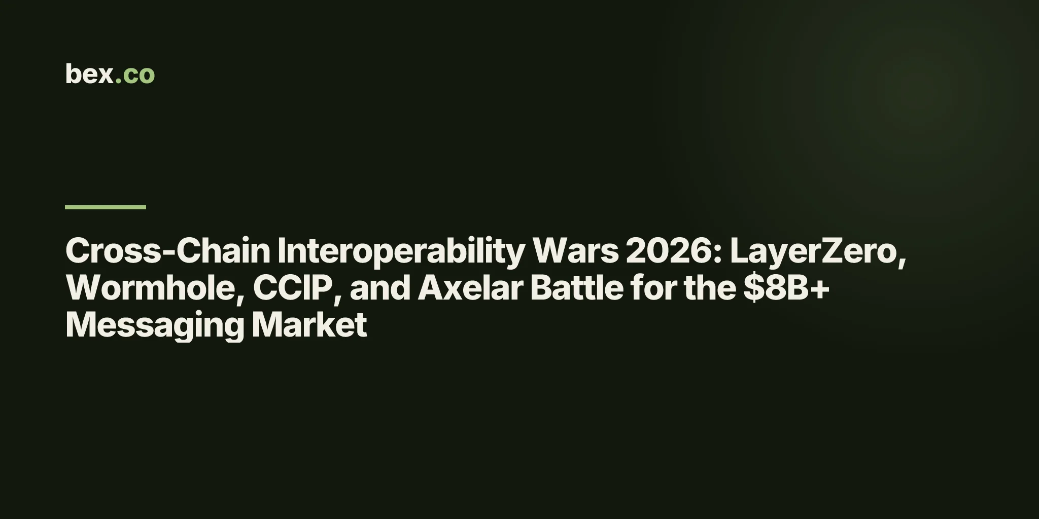 Cross-Chain Interoperability Wars 2026: LayerZero, Wormhole, CCIP, and Axelar Battle for the $8B+ Messaging Market