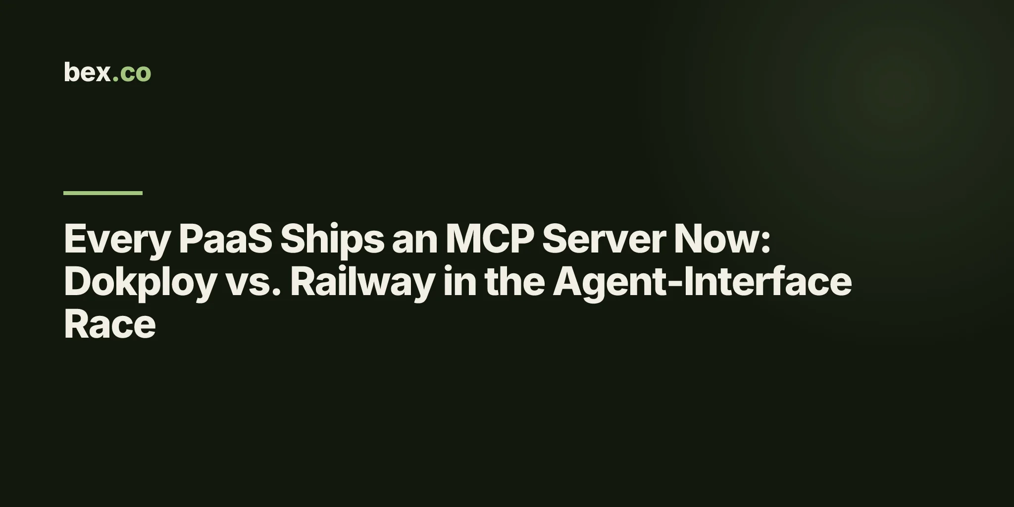 Every PaaS Ships an MCP Server Now: Dokploy vs. Railway in the Agent-Interface Race