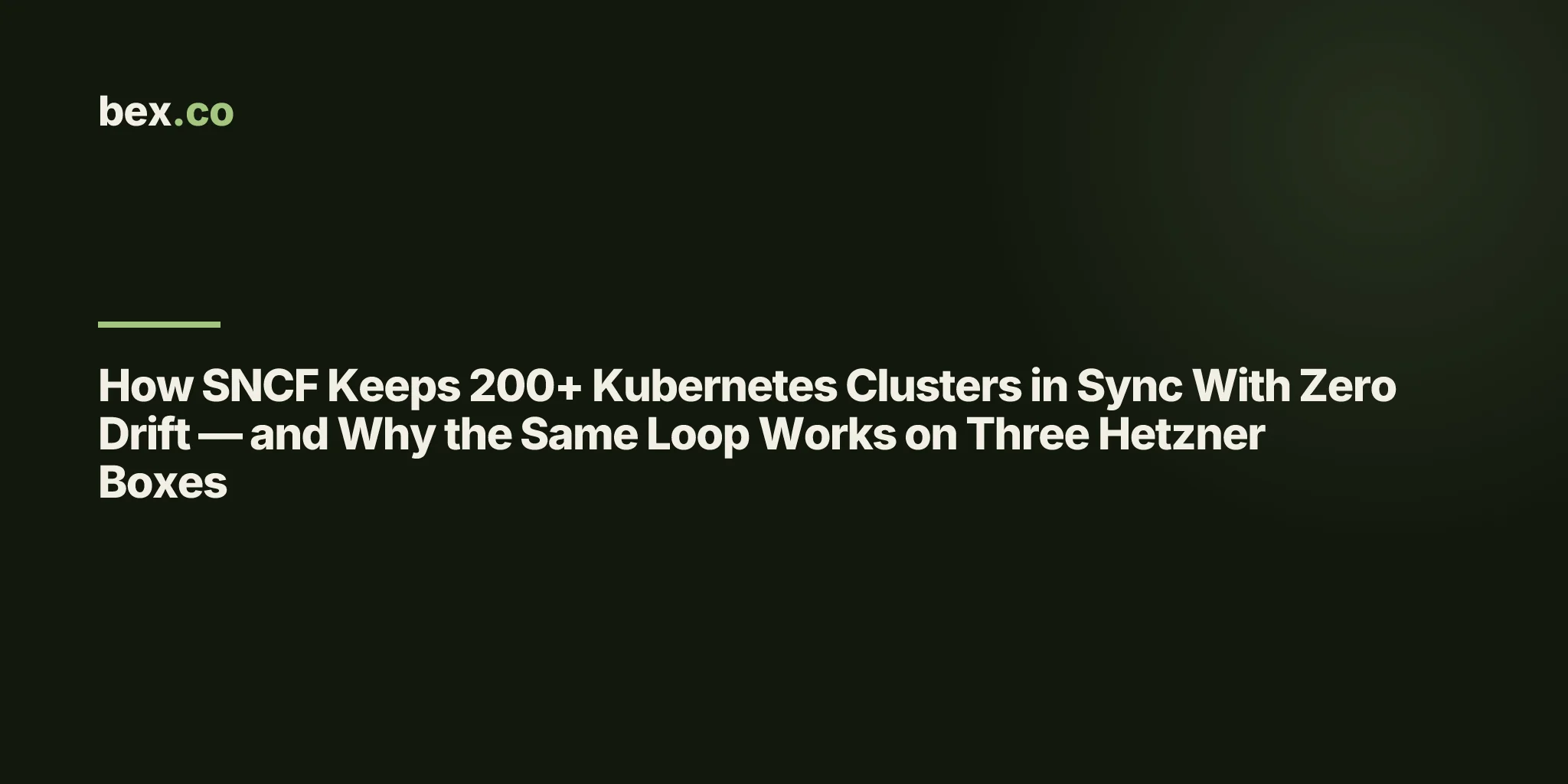 How SNCF Keeps 200+ Kubernetes Clusters in Sync With Zero Drift — and Why the Same Loop Works on Three Hetzner Boxes