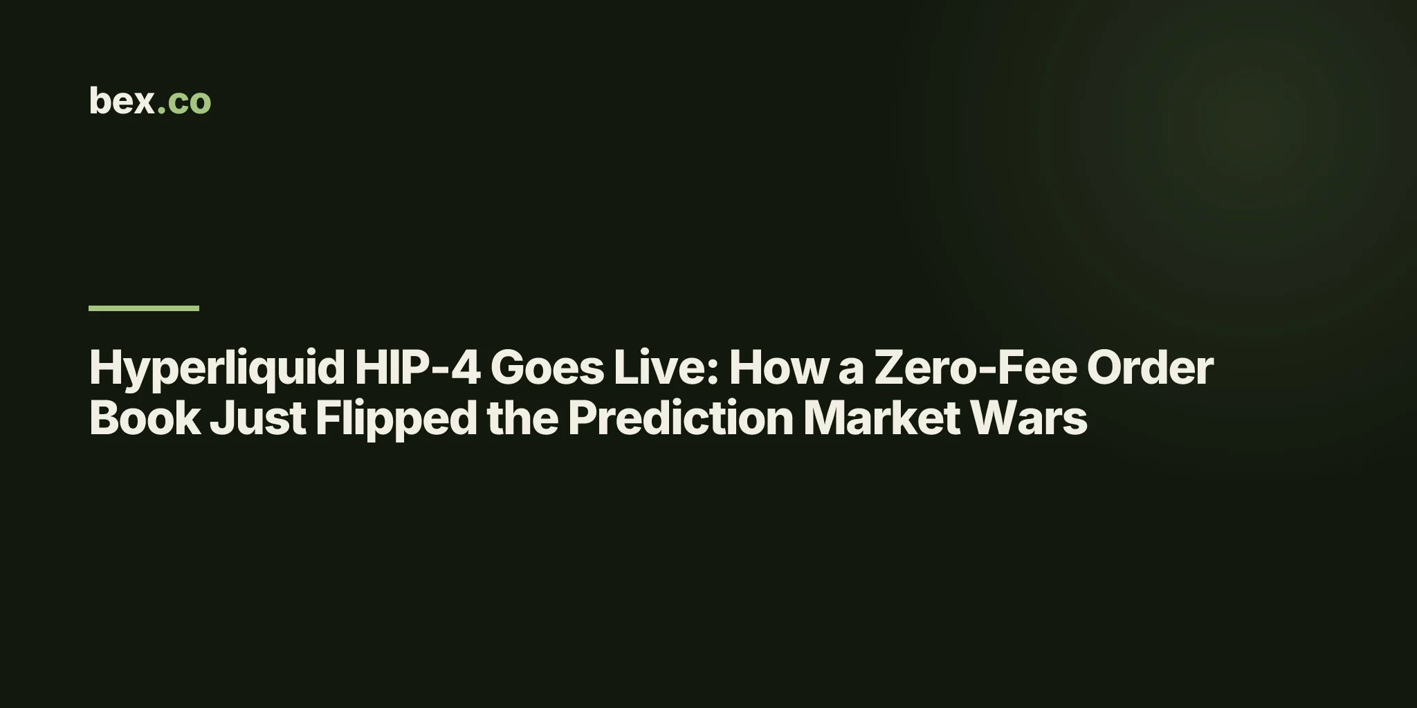 Hyperliquid HIP-4 Goes Live: How a Zero-Fee Order Book Just Flipped the Prediction Market Wars